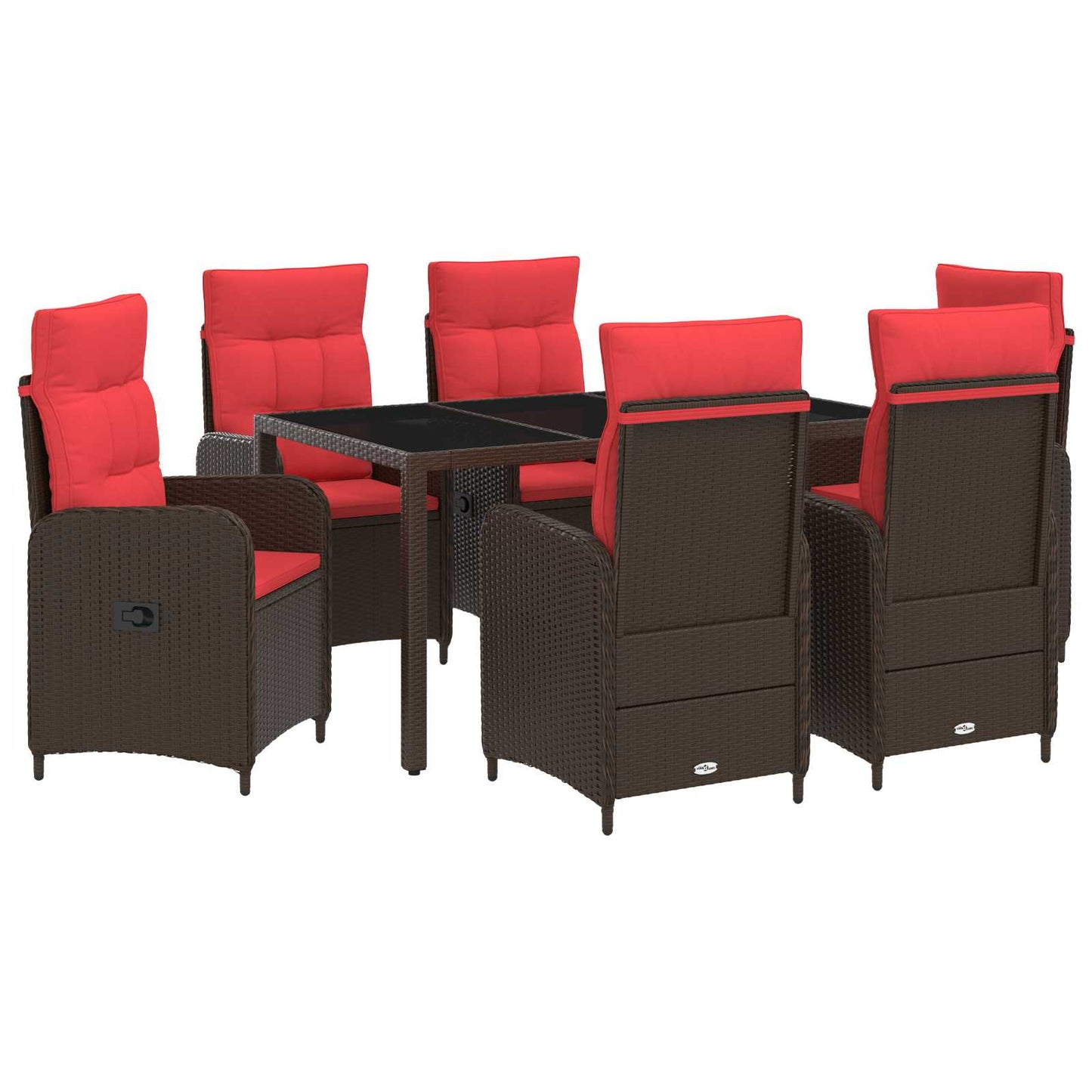 Outdoortisch-Set 3 Pcs Poly-Rattan