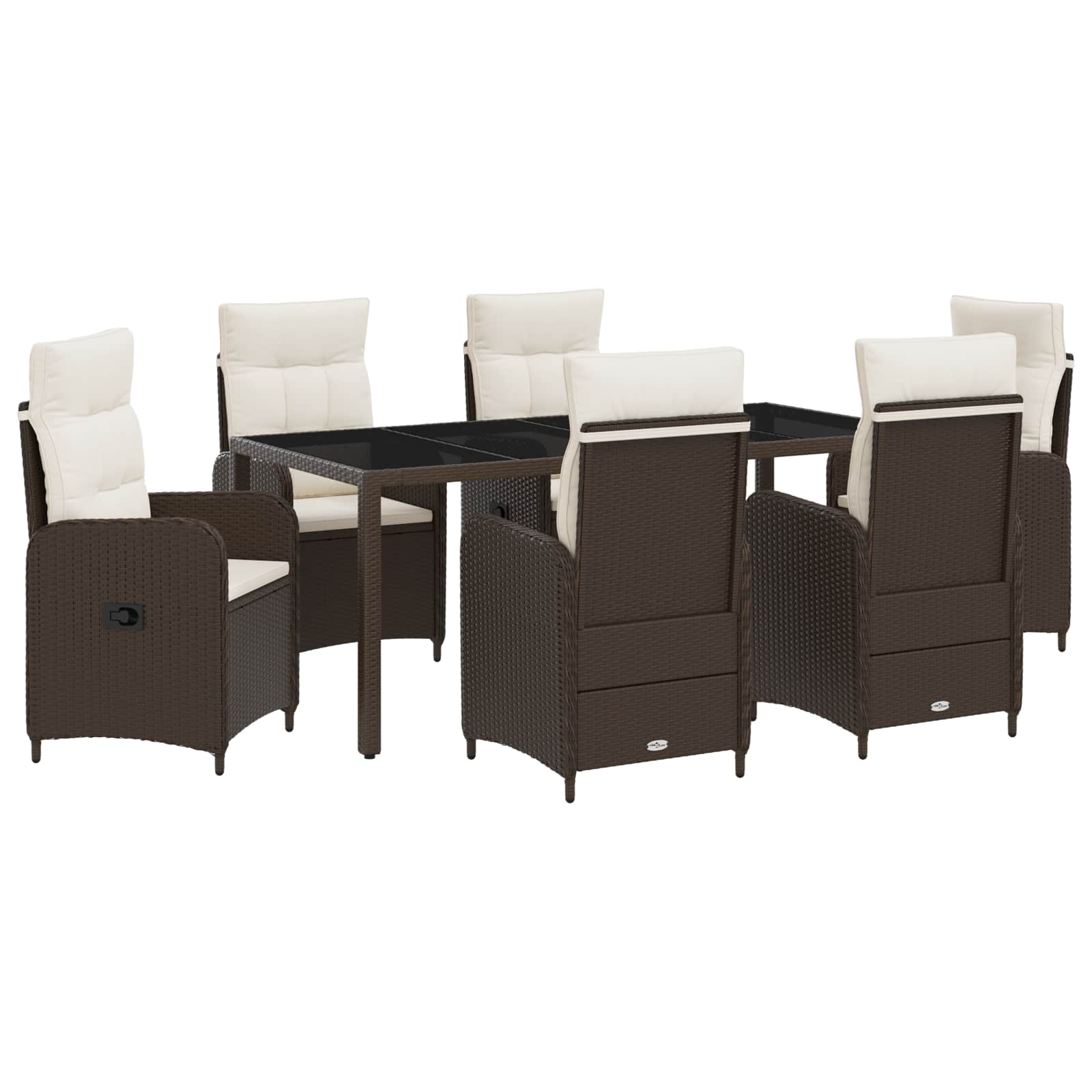 Outdoortisch-Set 3 Pcs Poly-Rattan