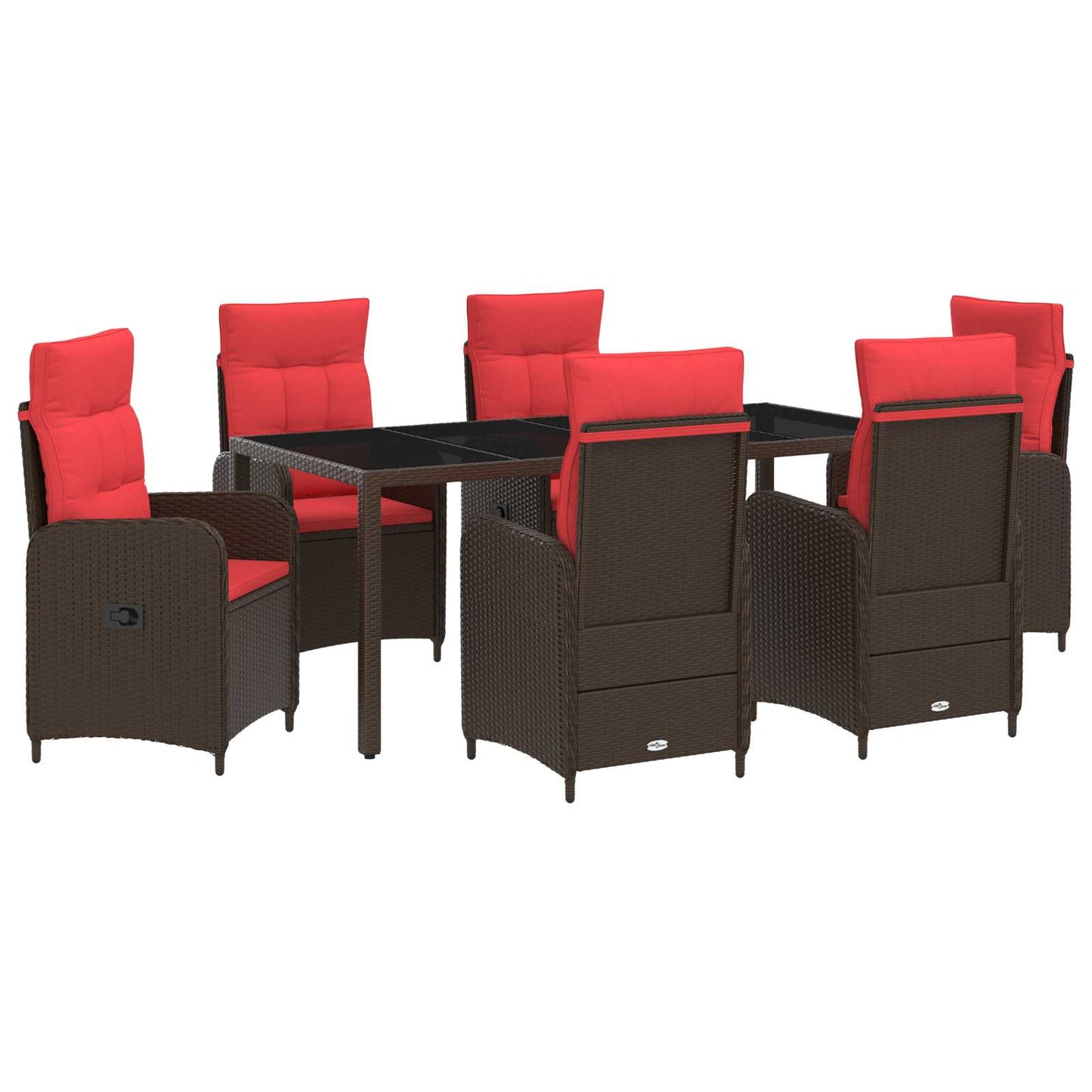Outdoortisch-Set 3 Pcs Poly-Rattan