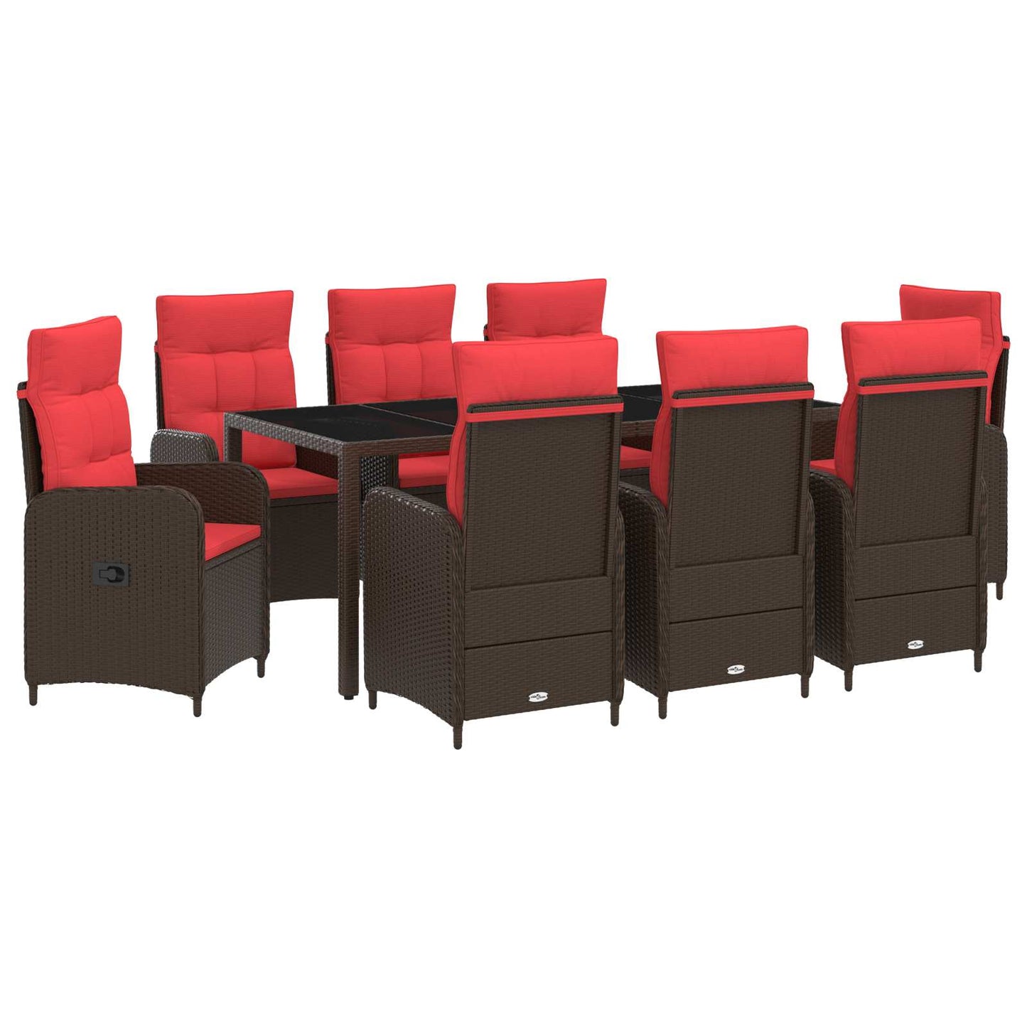 Outdoortisch-Set 3 Pcs Poly-Rattan