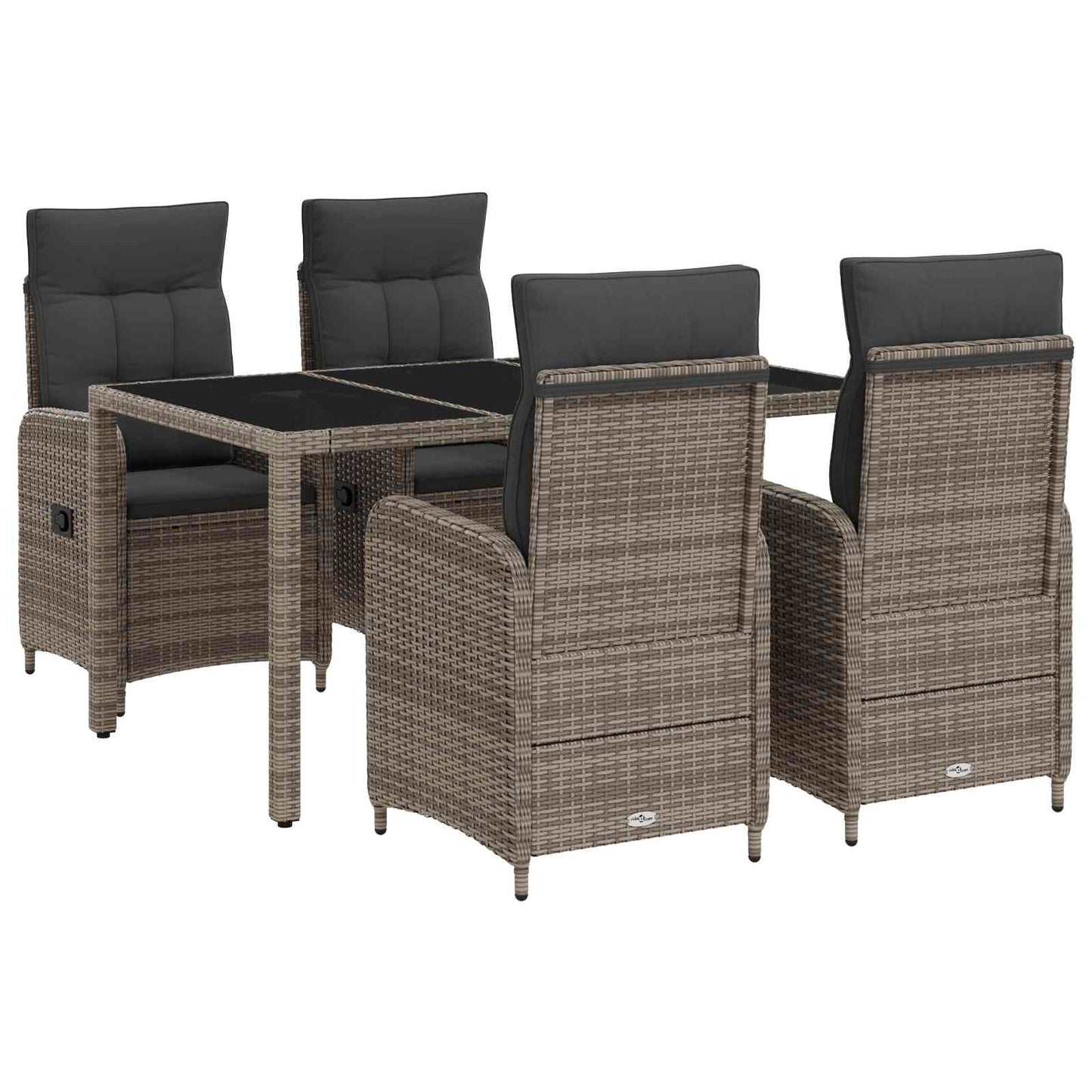 Outdoortisch-Set 3 Pcs Poly-Rattan