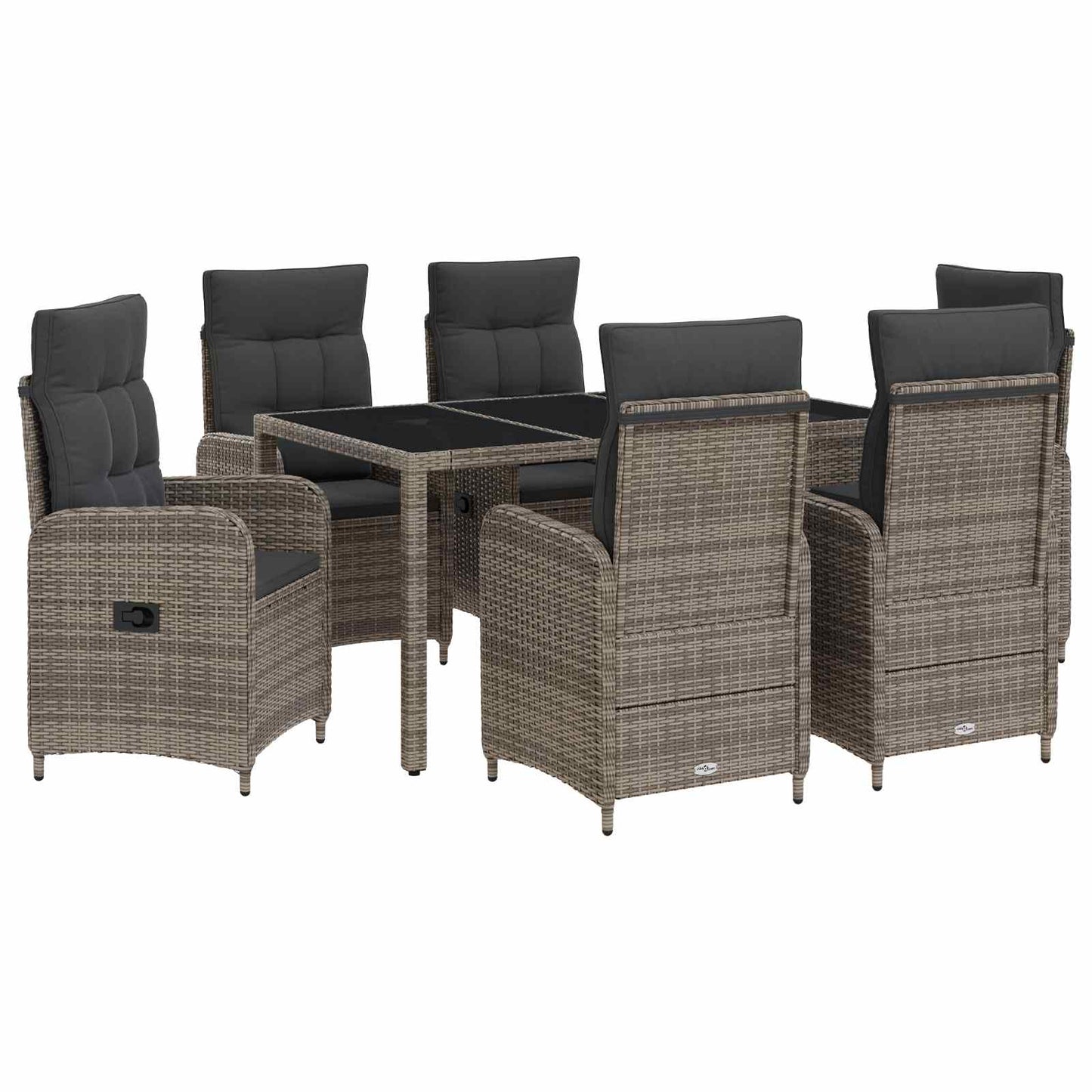 Outdoortisch-Set 3 Pcs Poly-Rattan