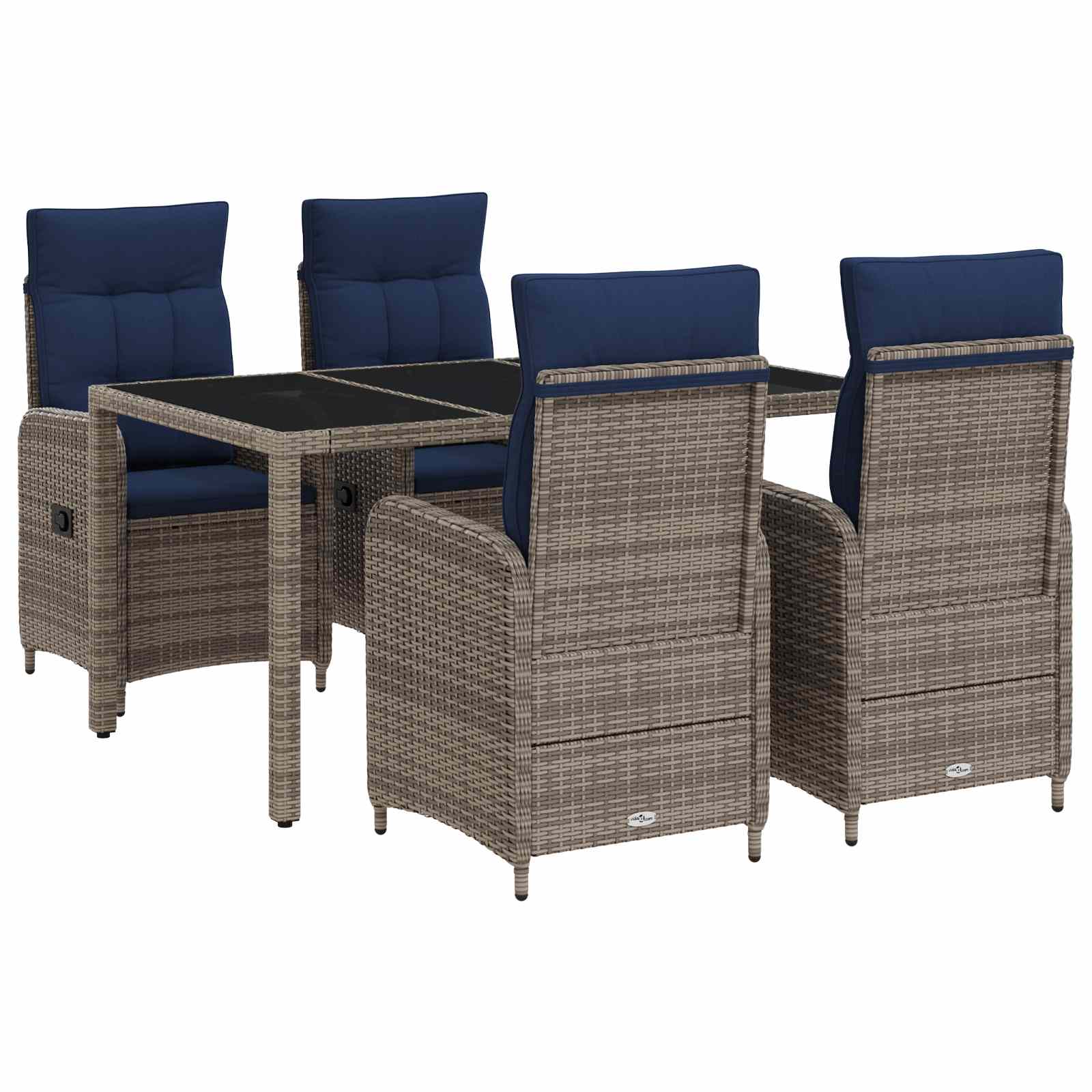 Outdoortisch-Set 3 Pcs Poly-Rattan