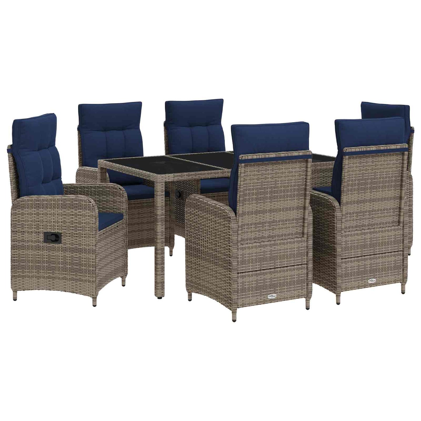 Outdoortisch-Set 3 Pcs Poly-Rattan