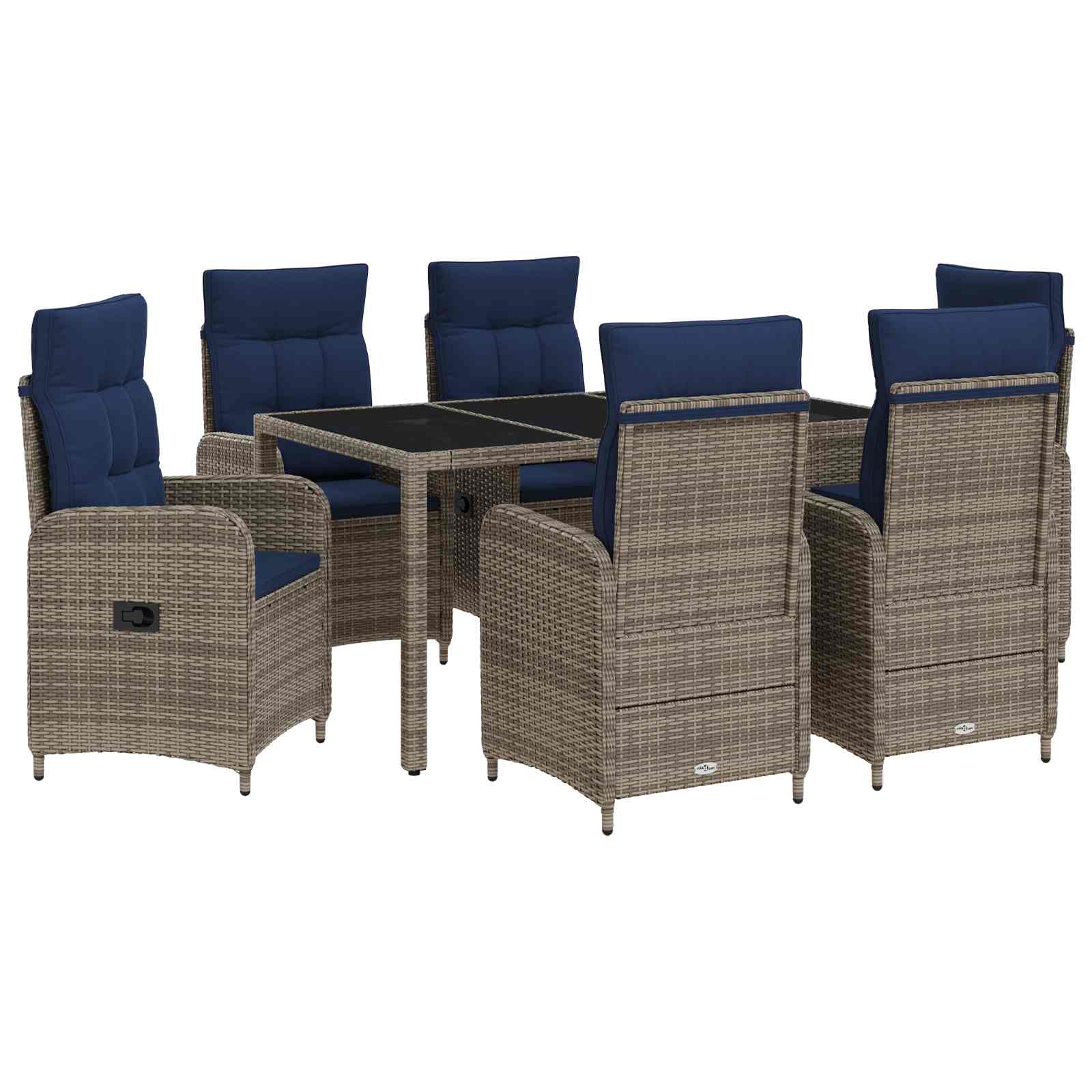 Outdoortisch-Set 3 Pcs Poly-Rattan