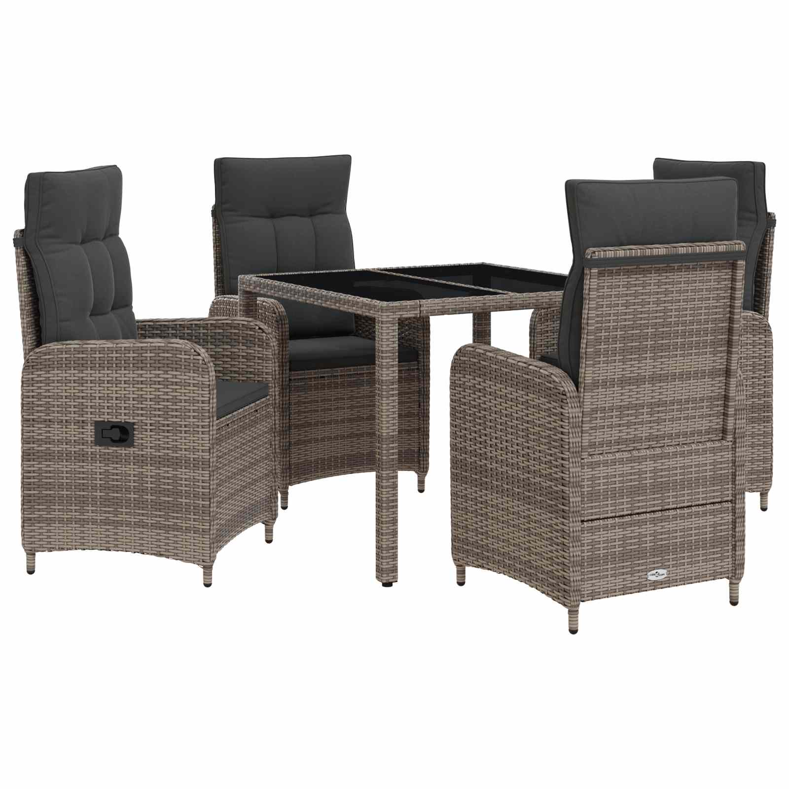 Outdoortisch-Set 3 Pcs Poly-Rattan