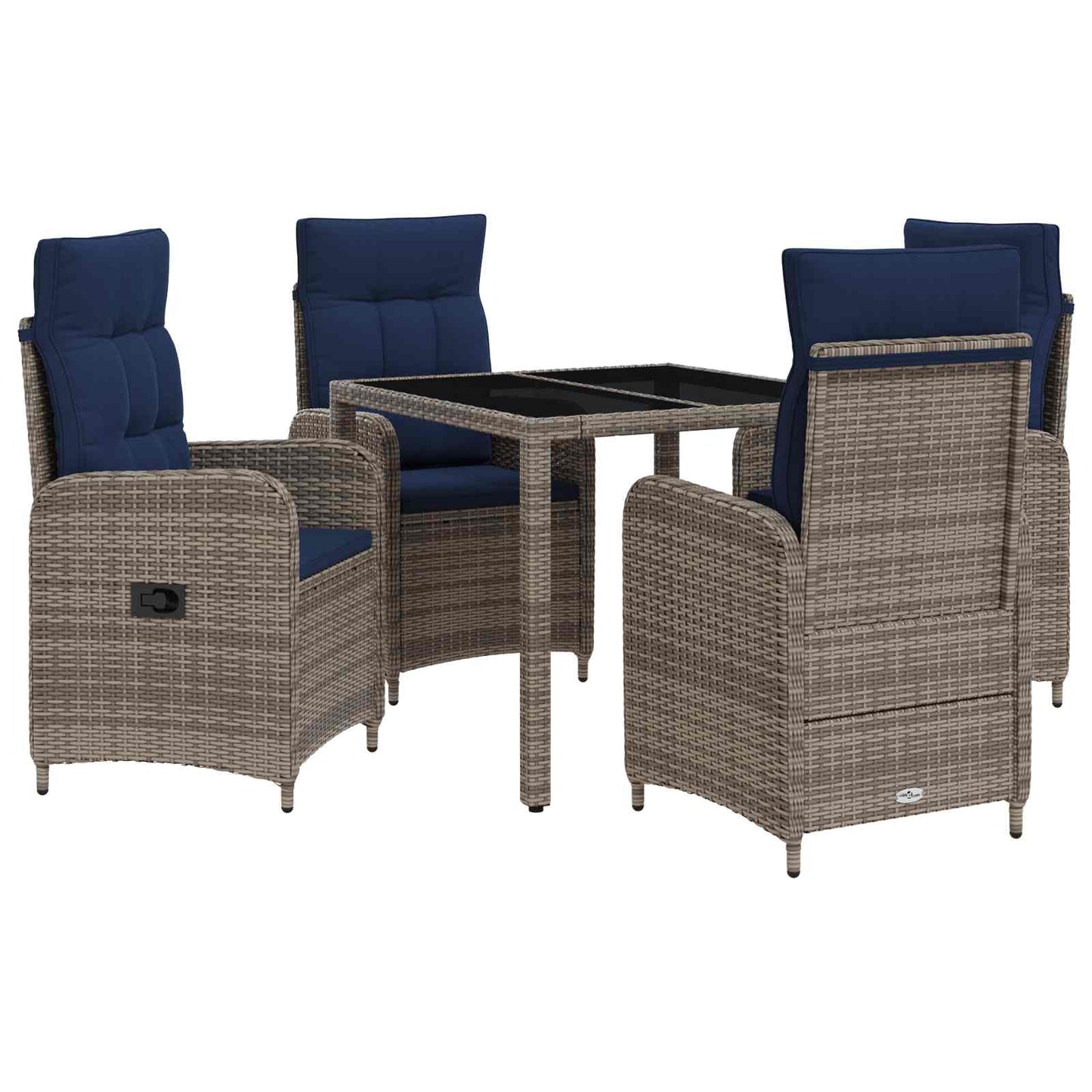 Outdoortisch-Set 3 Pcs Poly-Rattan