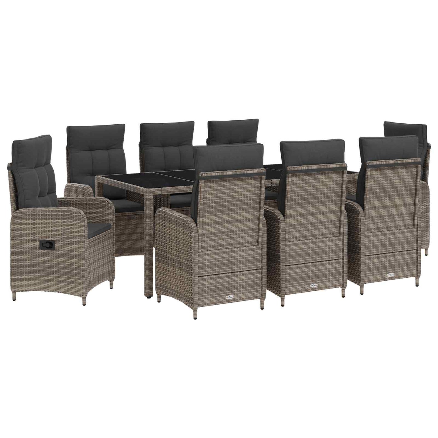 Outdoortisch-Set 3 Pcs Poly-Rattan