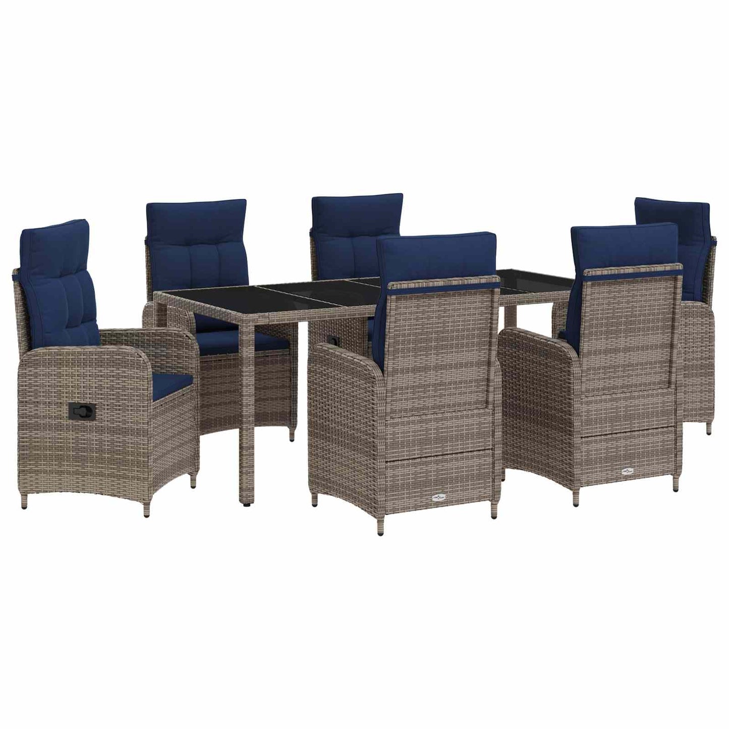 Outdoortisch-Set 3 Pcs Poly-Rattan