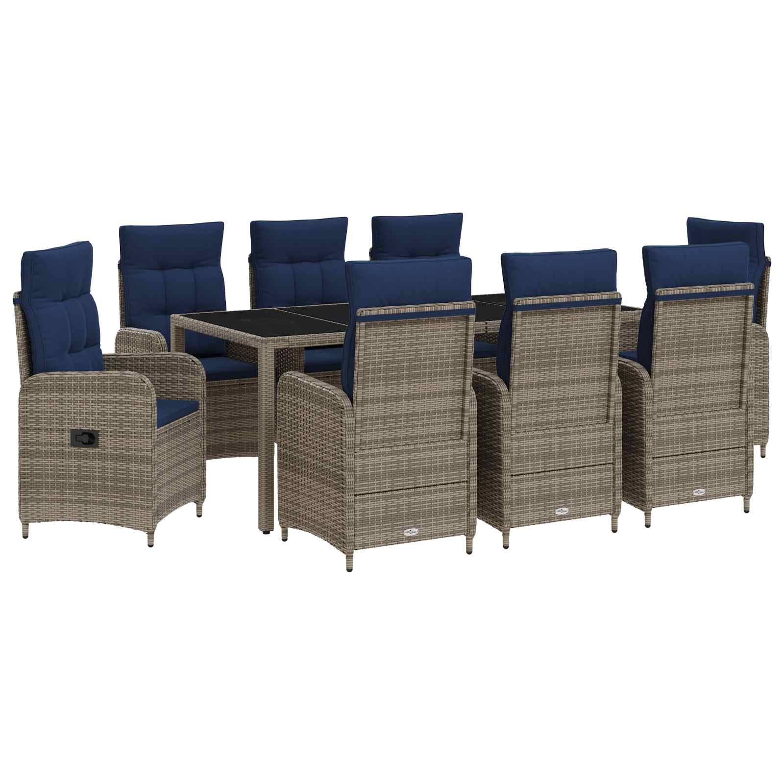 Outdoortisch-Set 3 Pcs Poly-Rattan