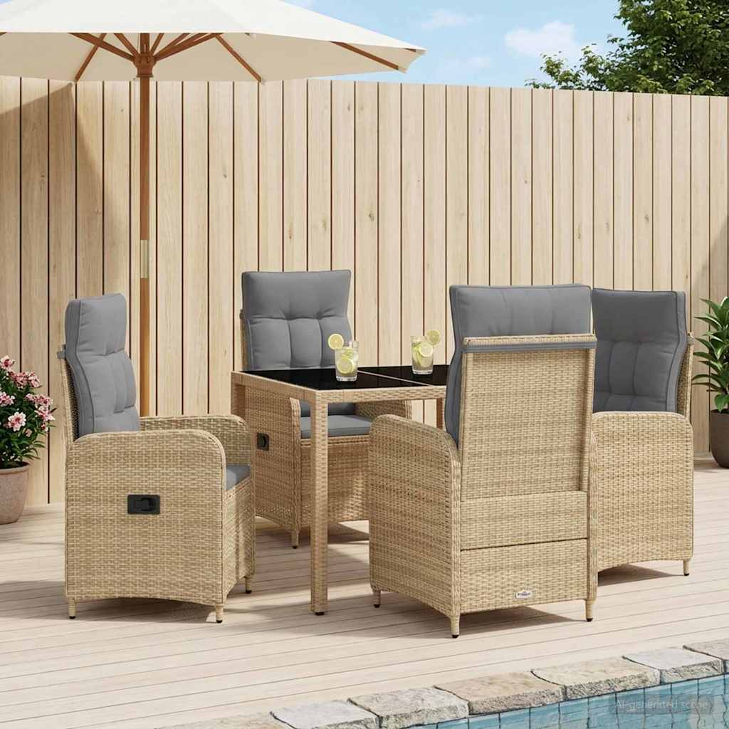Outdoortisch-Set 3 Pcs Poly-Rattan