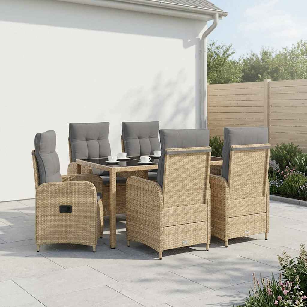 Outdoortisch-Set 3 Pcs Poly-Rattan
