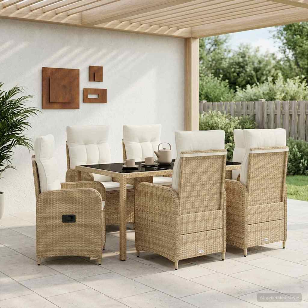 Outdoortisch-Set 3 Pcs Poly-Rattan