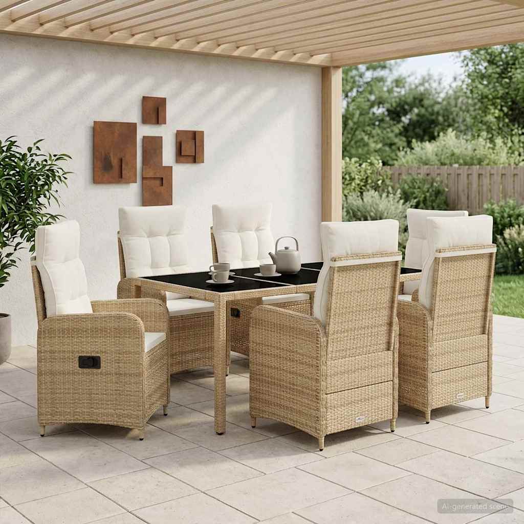 Outdoortisch-Set 3 Pcs Poly-Rattan
