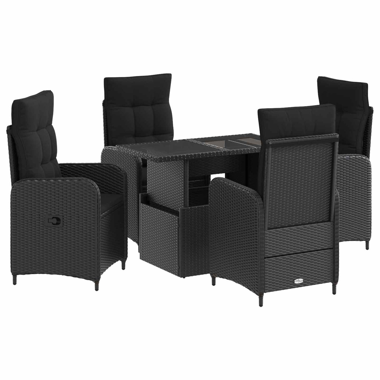 Outdoortisch-Set 3 Pcs Poly-Rattan
