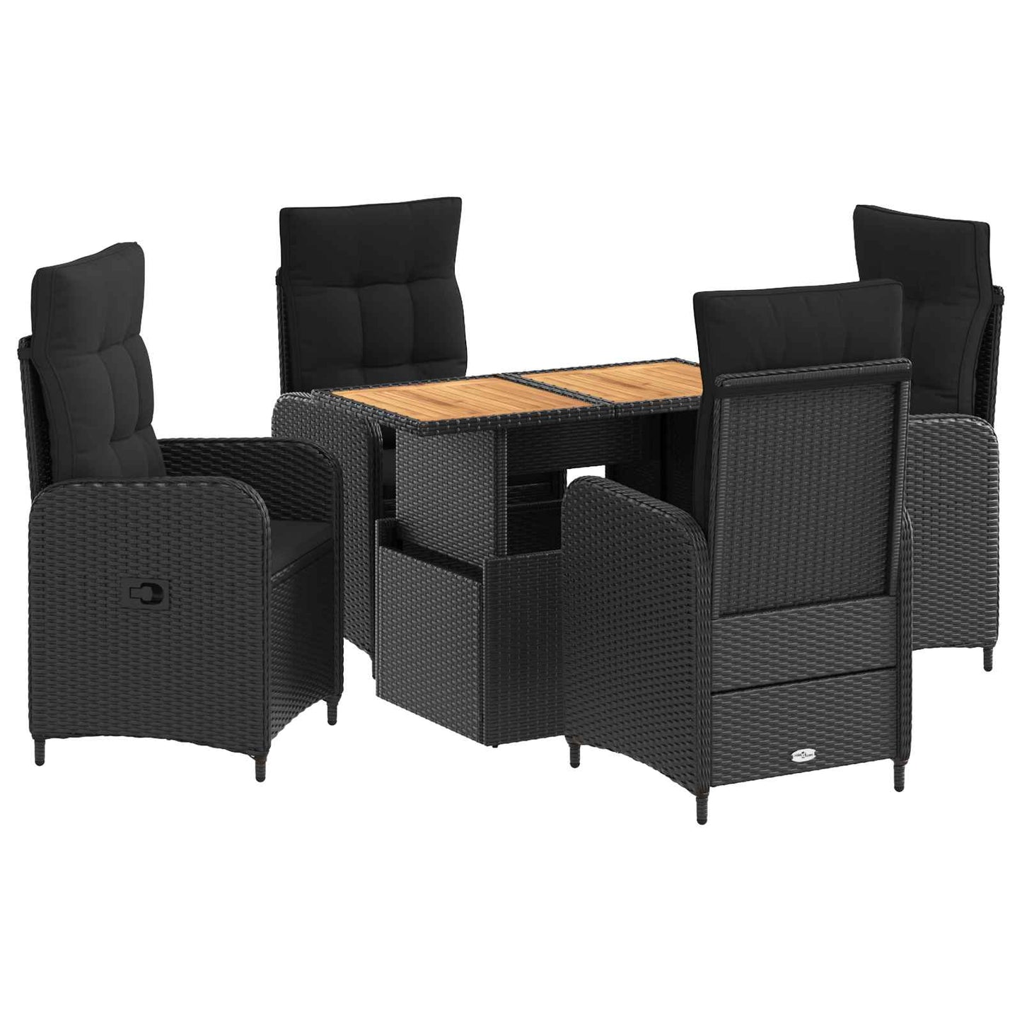 Outdoortisch-Set 3 Pcs Poly-Rattan