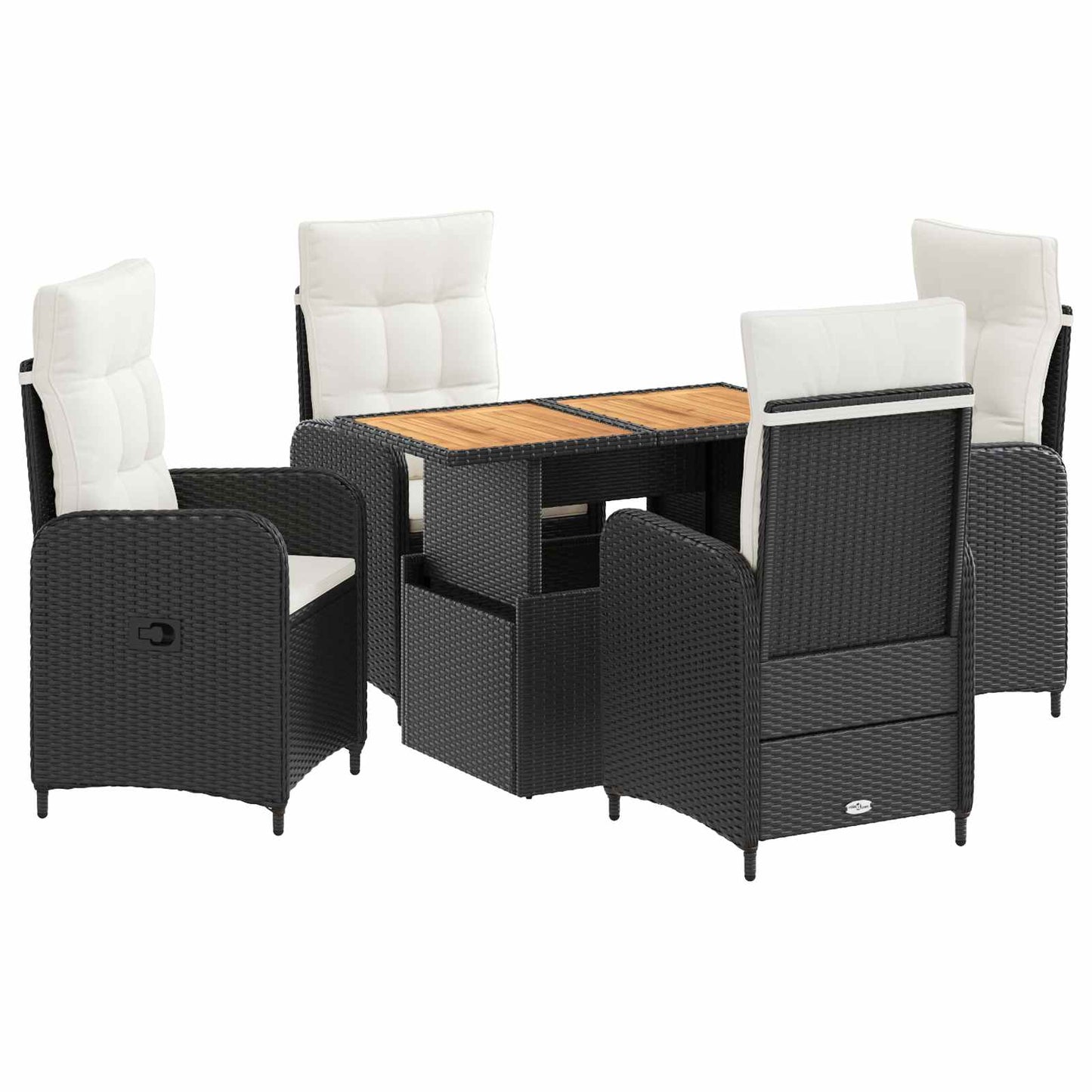 Outdoortisch-Set 3 Pcs Poly-Rattan