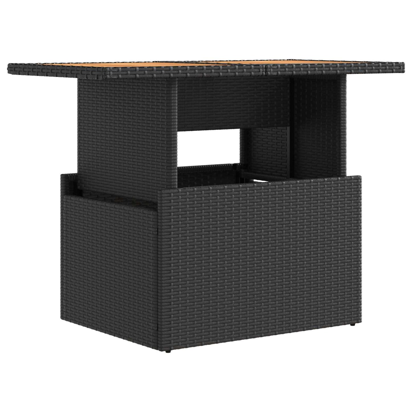 Outdoortisch-Set 3 Pcs Poly-Rattan