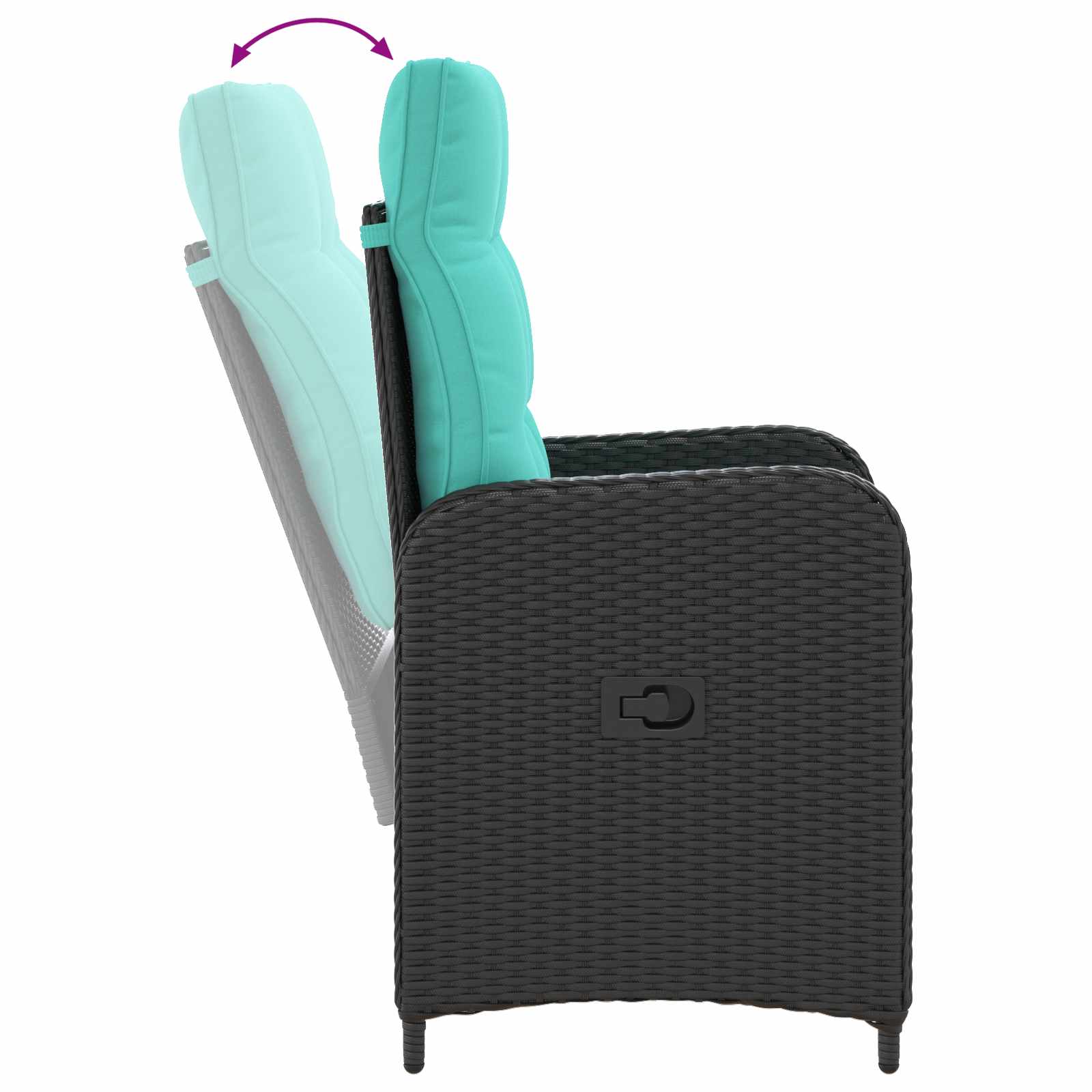 Outdoortisch-Set 3 Pcs Poly-Rattan