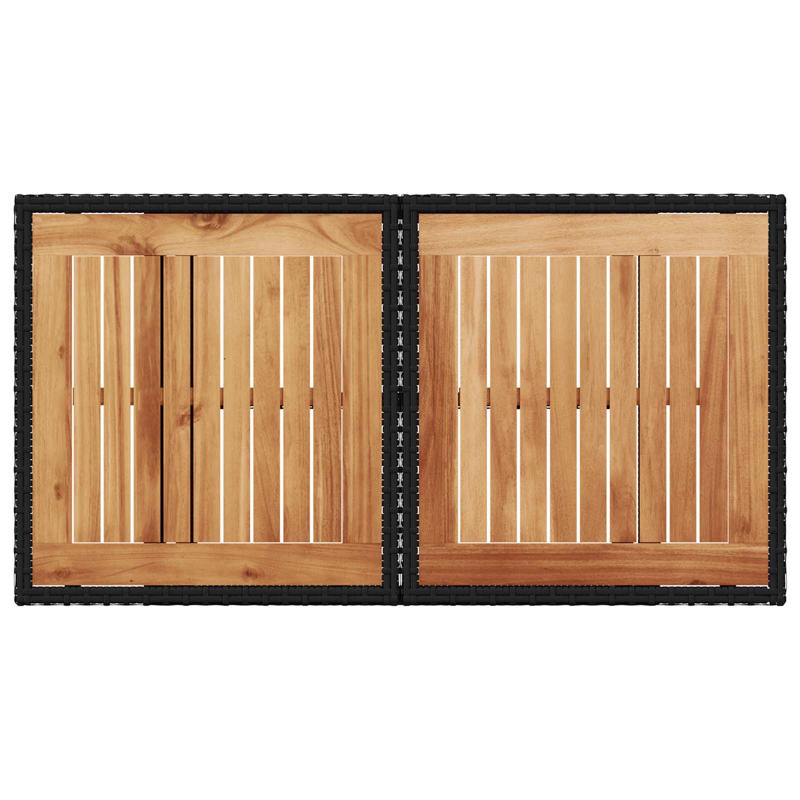 Outdoortisch-Set 3 Pcs Poly-Rattan