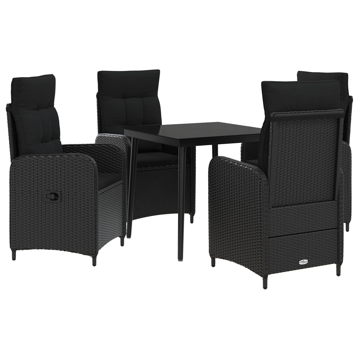 Sofa-Tischset 3 Pcs Pe Rattan Und Pulverbeschichteter Stahl