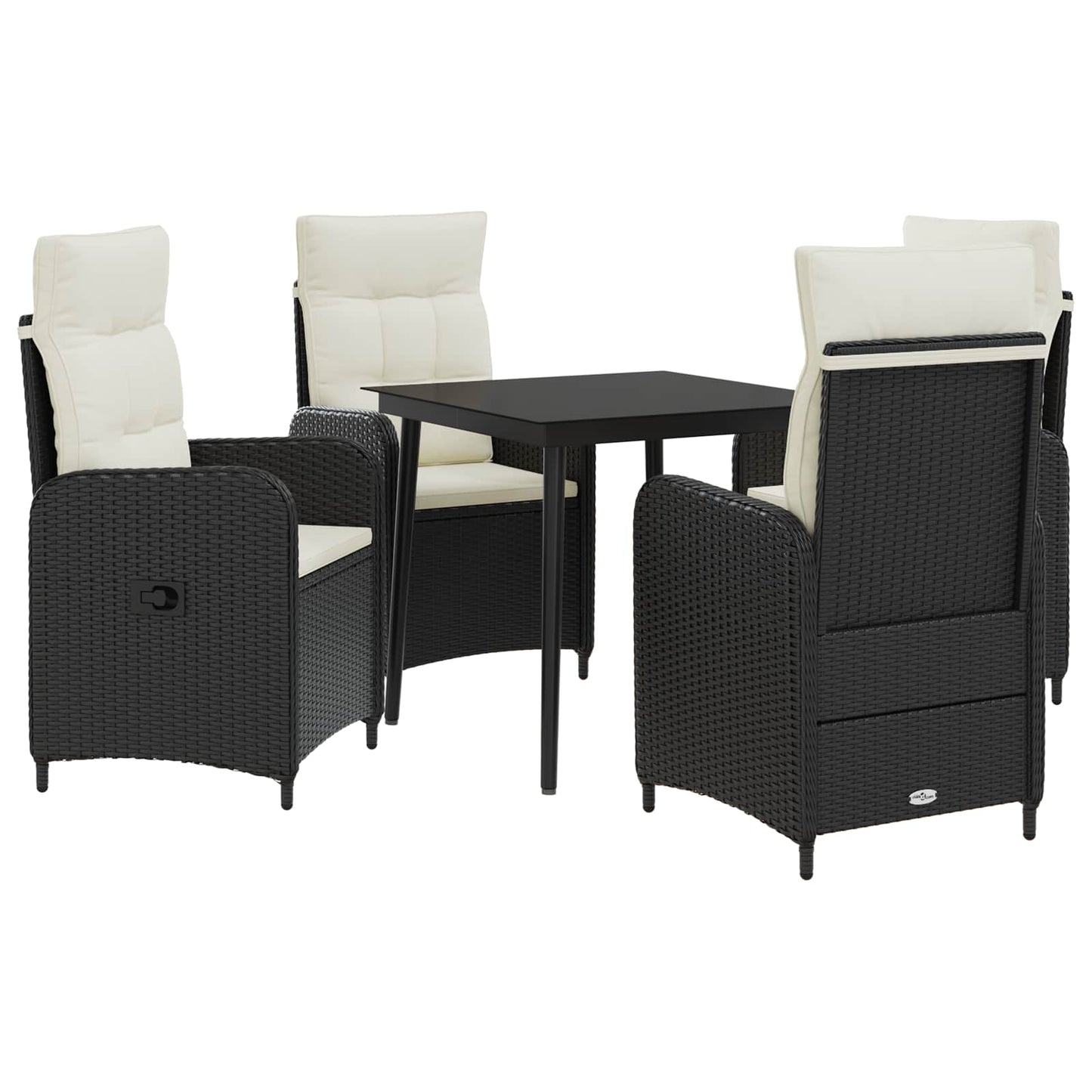Sofa-Tischset 3 Pcs Pe Rattan Und Pulverbeschichteter Stahl