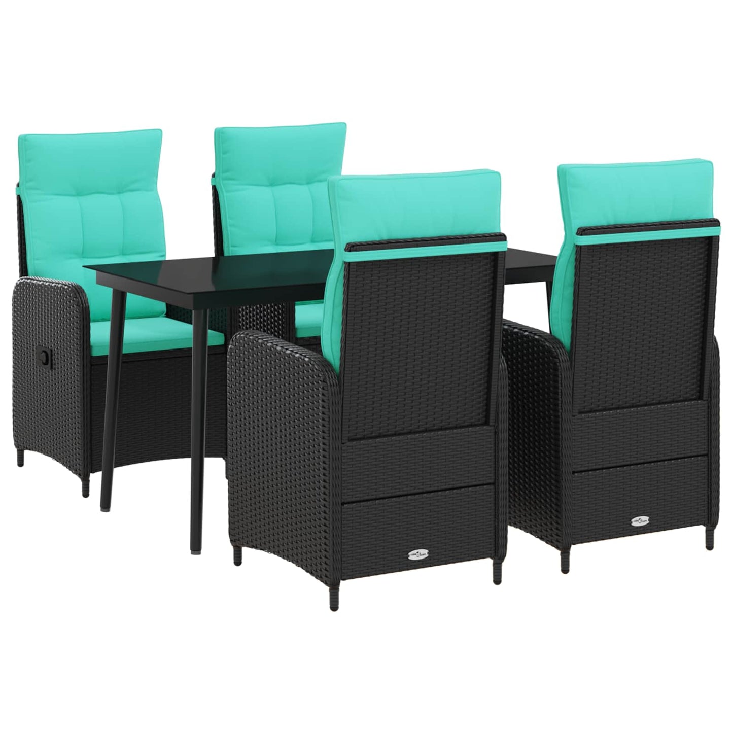 Sofa-Tischset 3 Pcs Pe Rattan Und Pulverbeschichteter Stahl