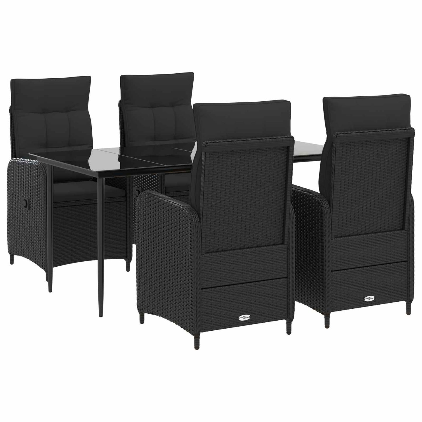 Sofa-Tischset 3 Pcs Pe Rattan Und Pulverbeschichteter Stahl
