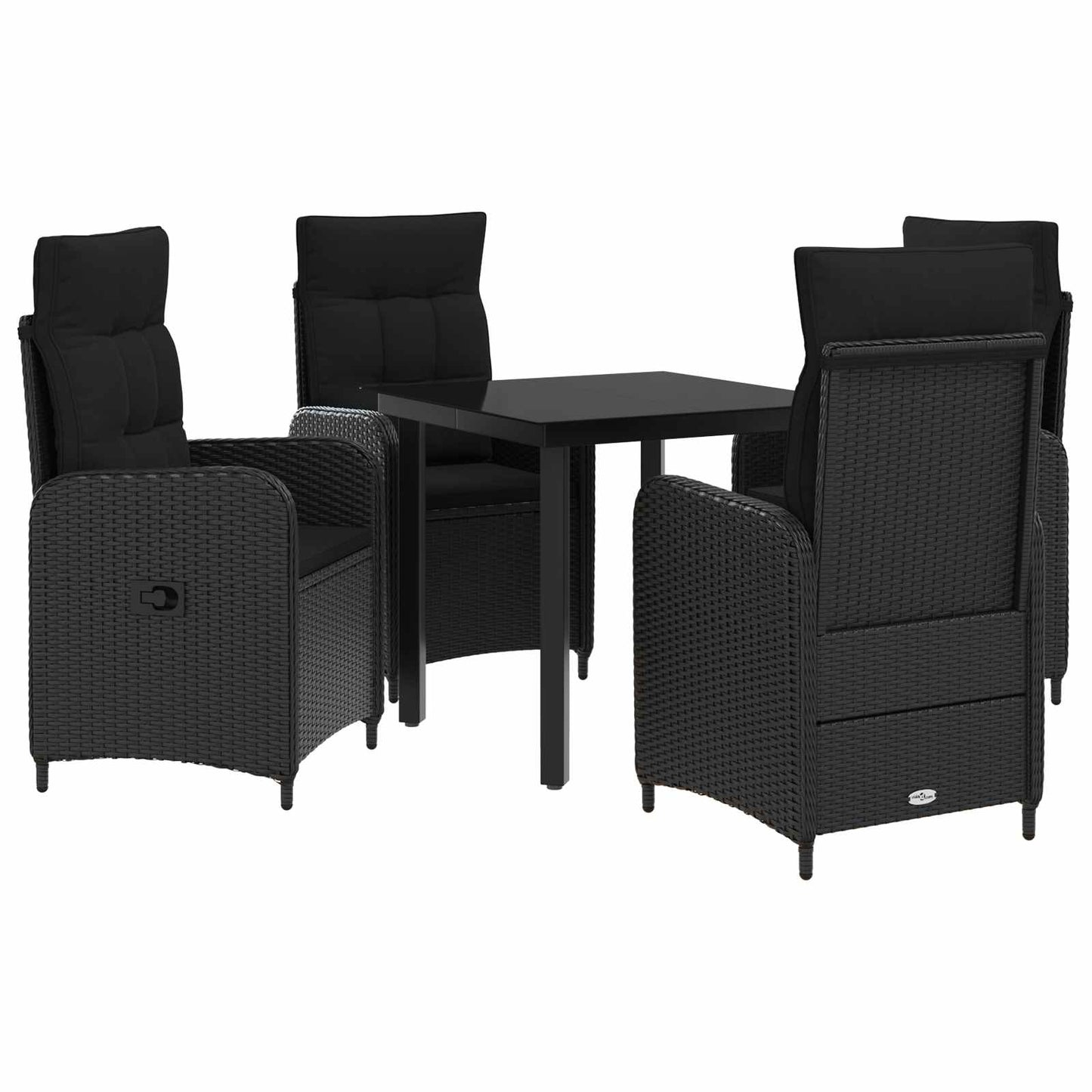 Sofa-Tischset 3 Pcs Pe Rattan Und Pulverbeschichteter Stahl