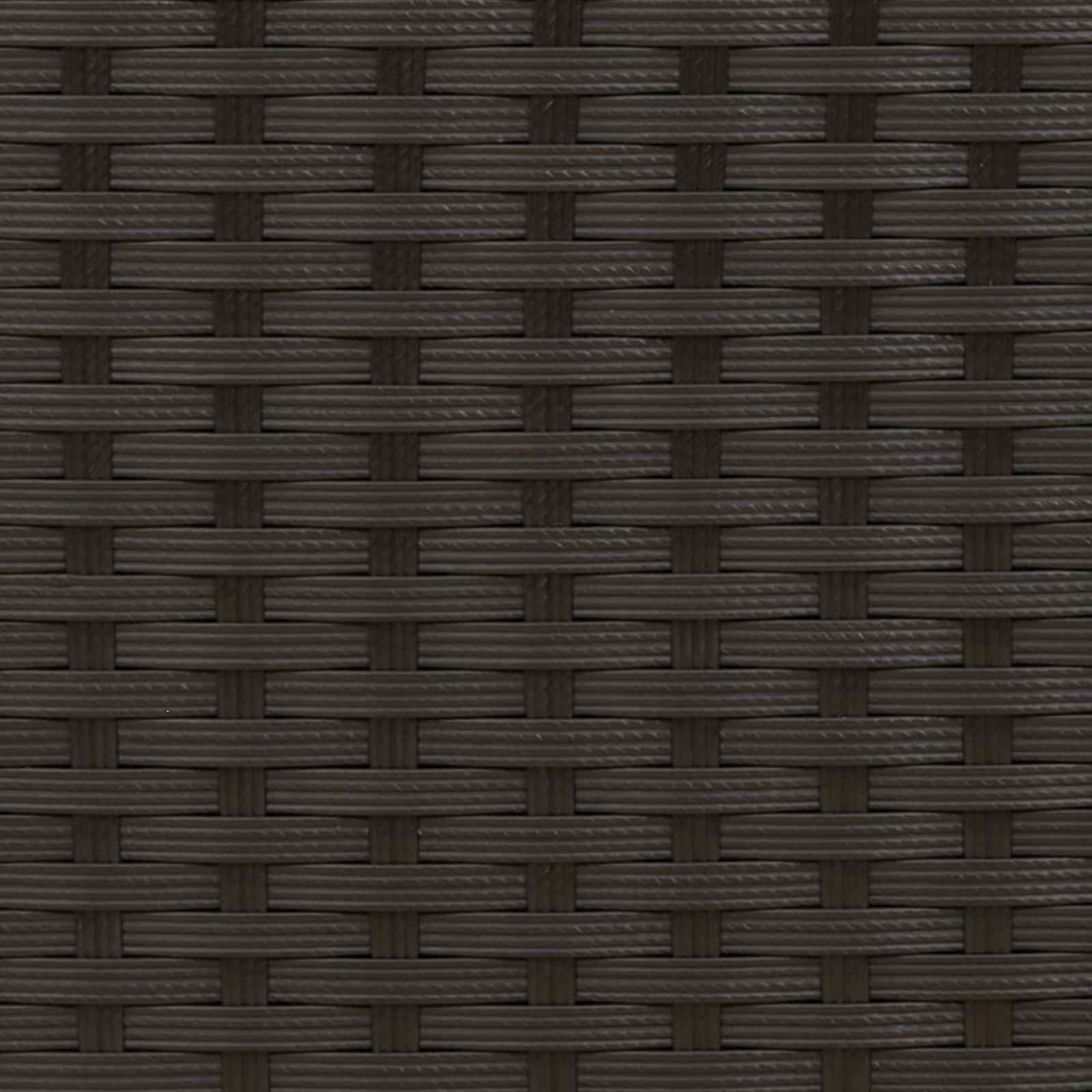 Sofa-Tischset 3 Pcs Pe Rattan Und Pulverbeschichteter Stahl