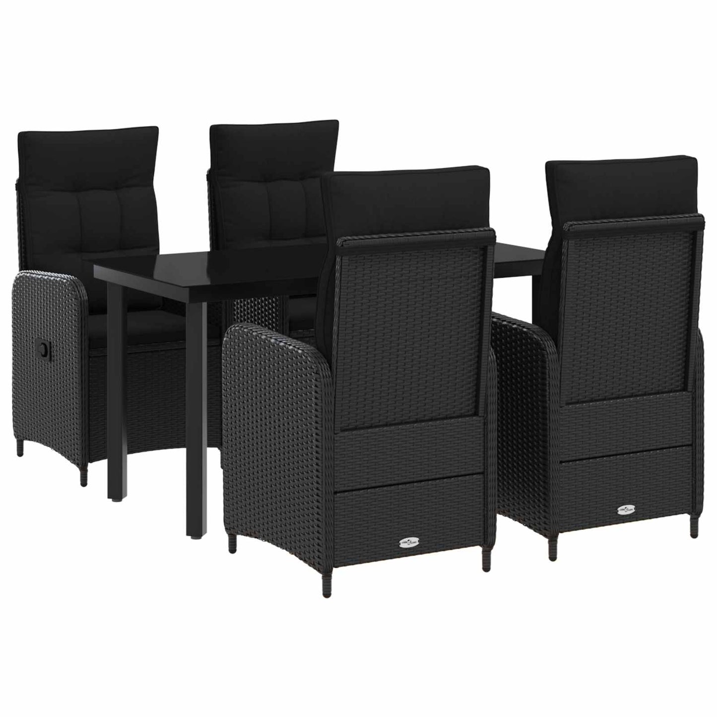 Sofa-Tischset 3 Pcs Pe Rattan Und Pulverbeschichteter Stahl