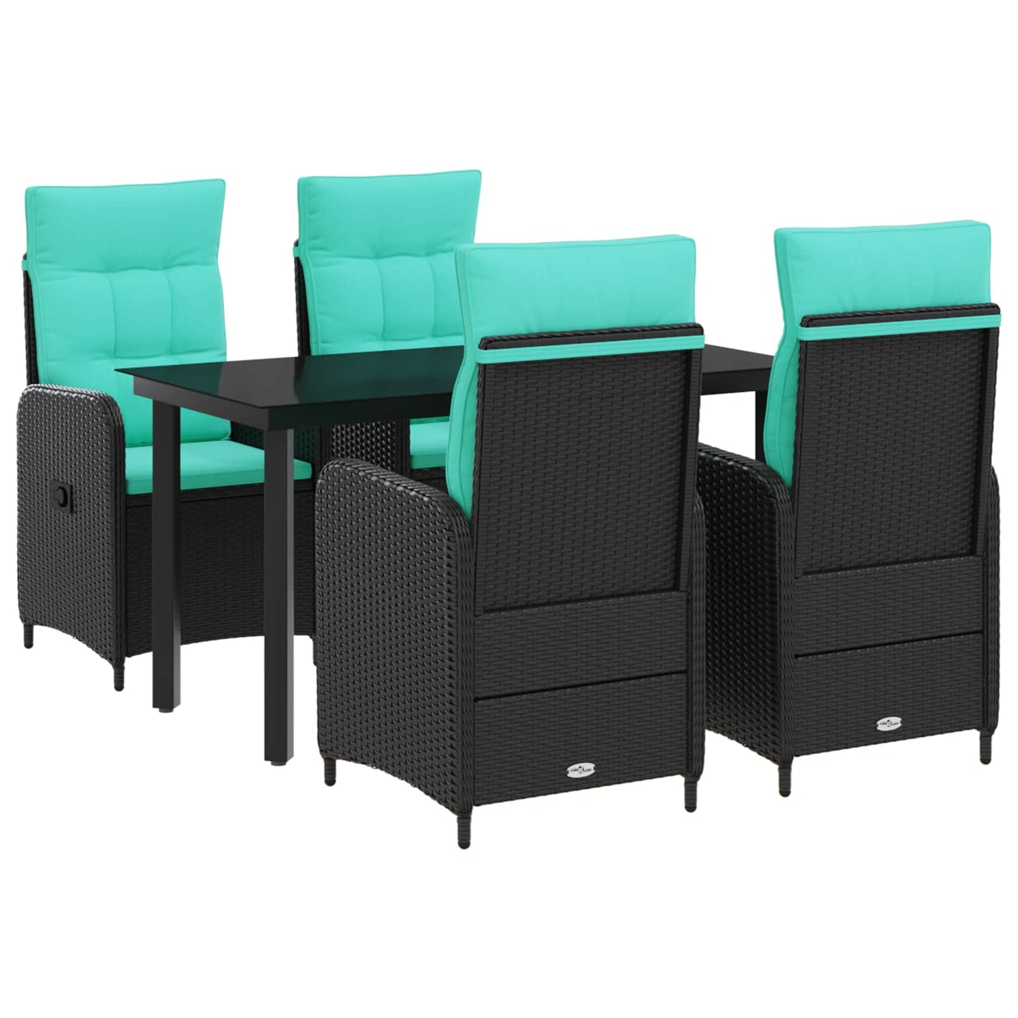 Sofa-Tischset 3 Pcs Pe Rattan Und Pulverbeschichteter Stahl