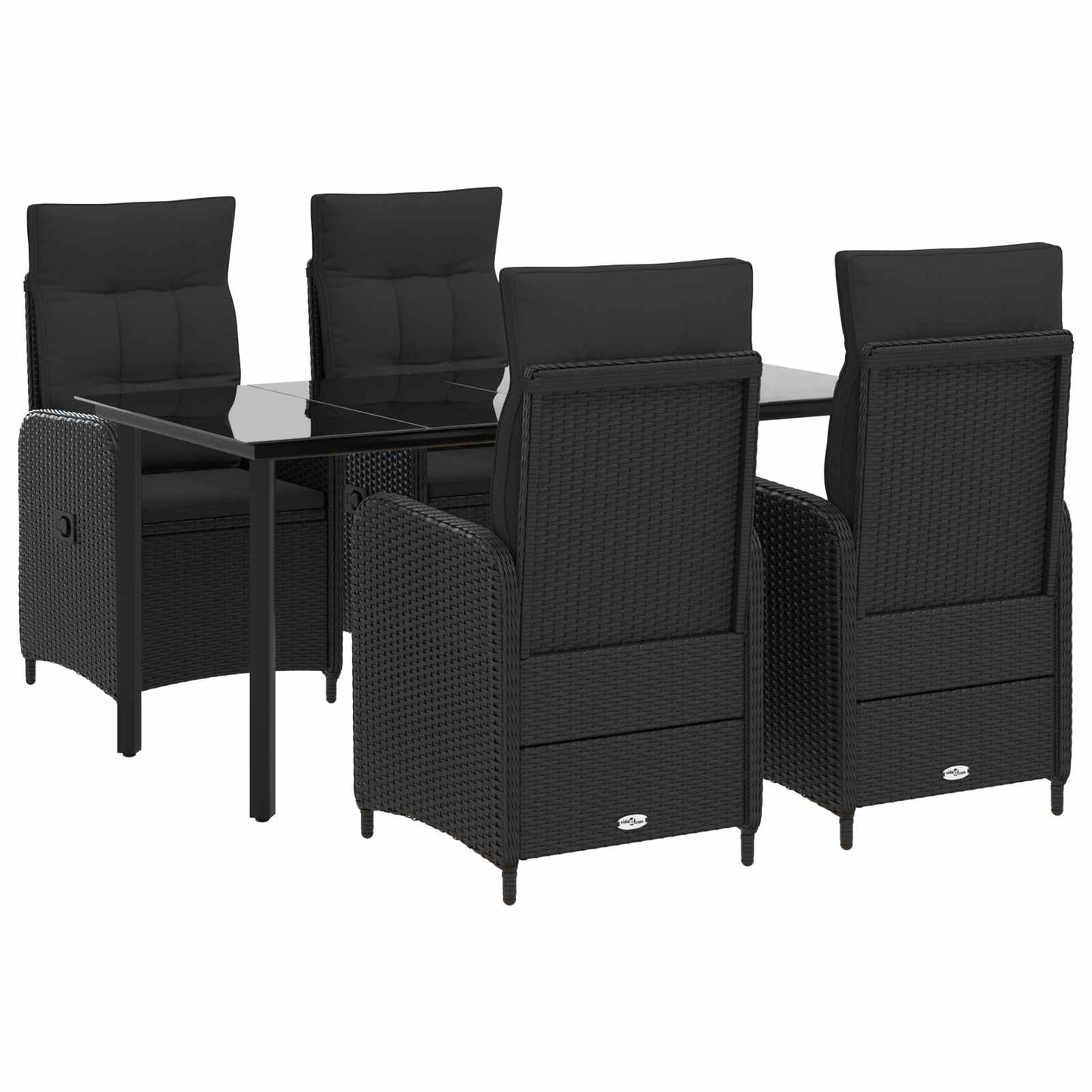Sofa-Tischset 3 Pcs Pe Rattan Und Pulverbeschichteter Stahl