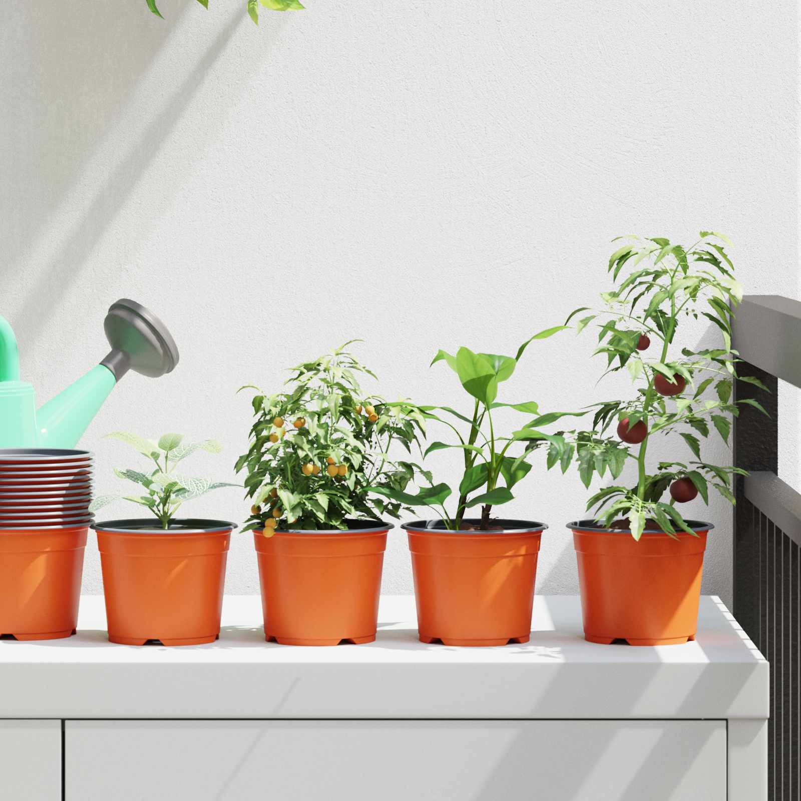 Runder Blumentopf 50 Pcs Terrakotta Ø 10 X 8 Cm Kunststoff