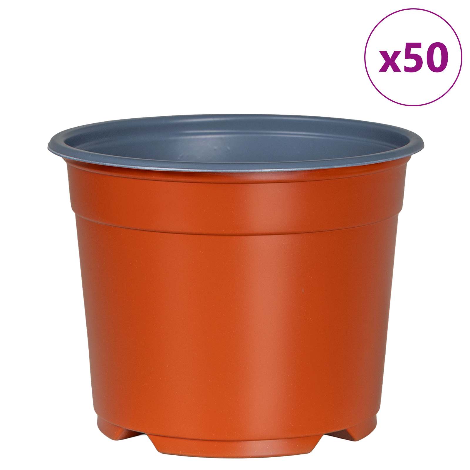Runder Blumentopf 50 Pcs Terrakotta Ø 10 X 8 Cm Kunststoff