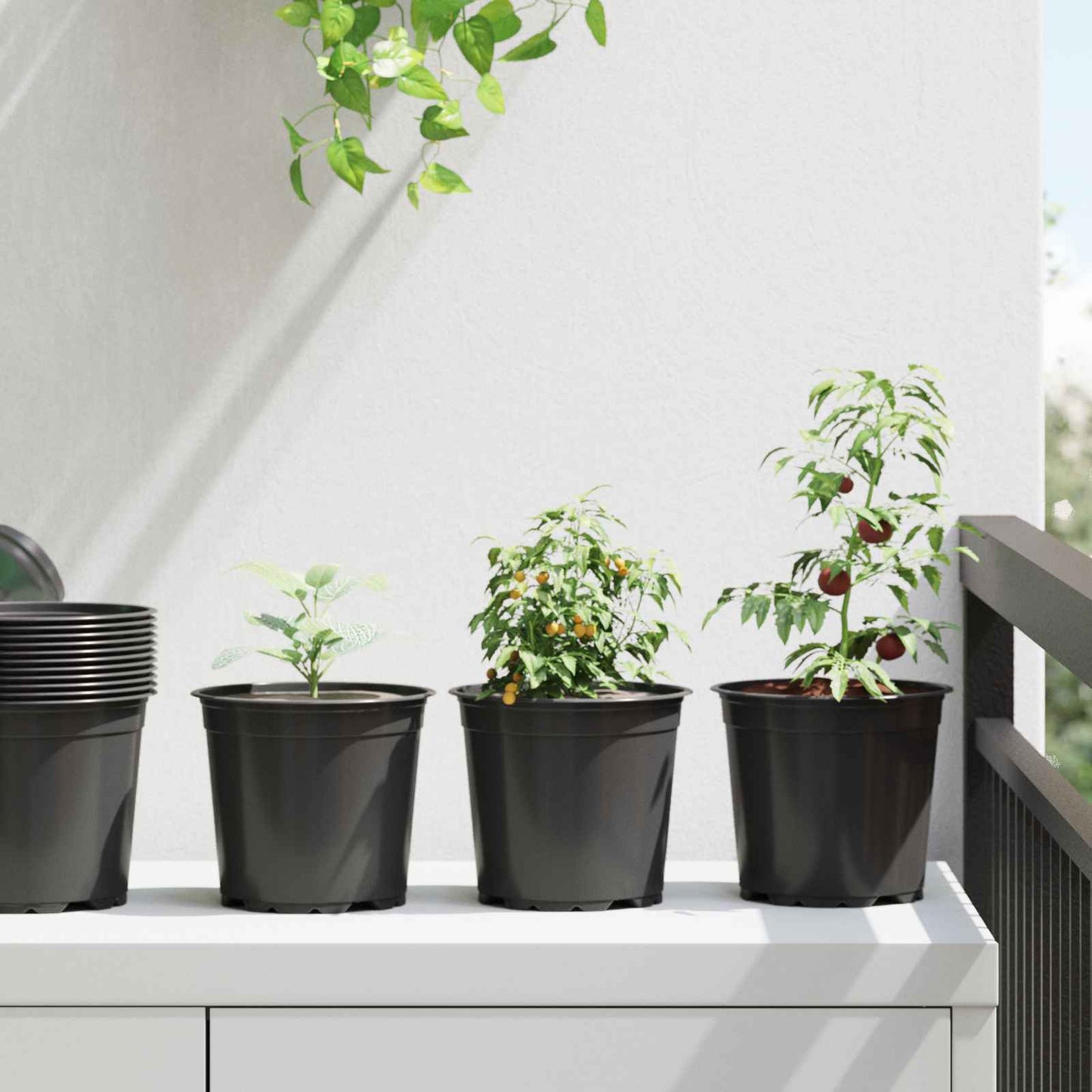 Runder Blumentopf 50 Pcs Terrakotta Ø 10 X 8 Cm Kunststoff