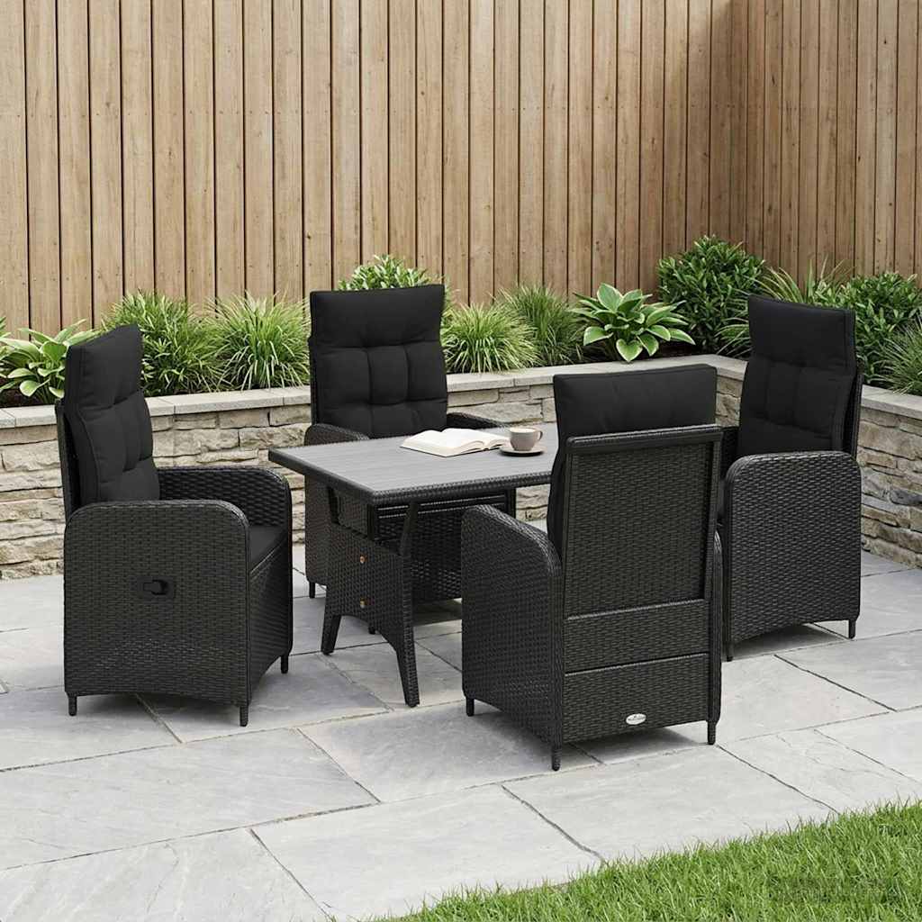 Outdoortisch-Set 3 Pcs Poly-Rattan