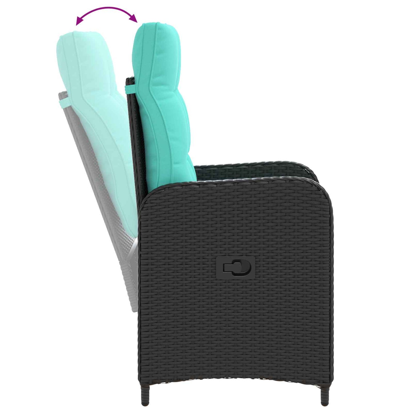 Outdoortisch-Set 3 Pcs Poly-Rattan