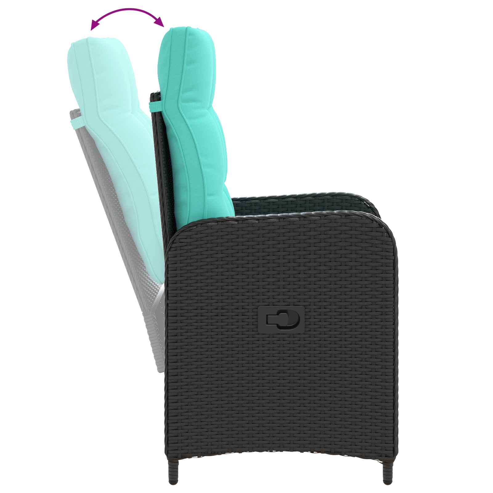 Outdoortisch-Set 3 Pcs Poly-Rattan