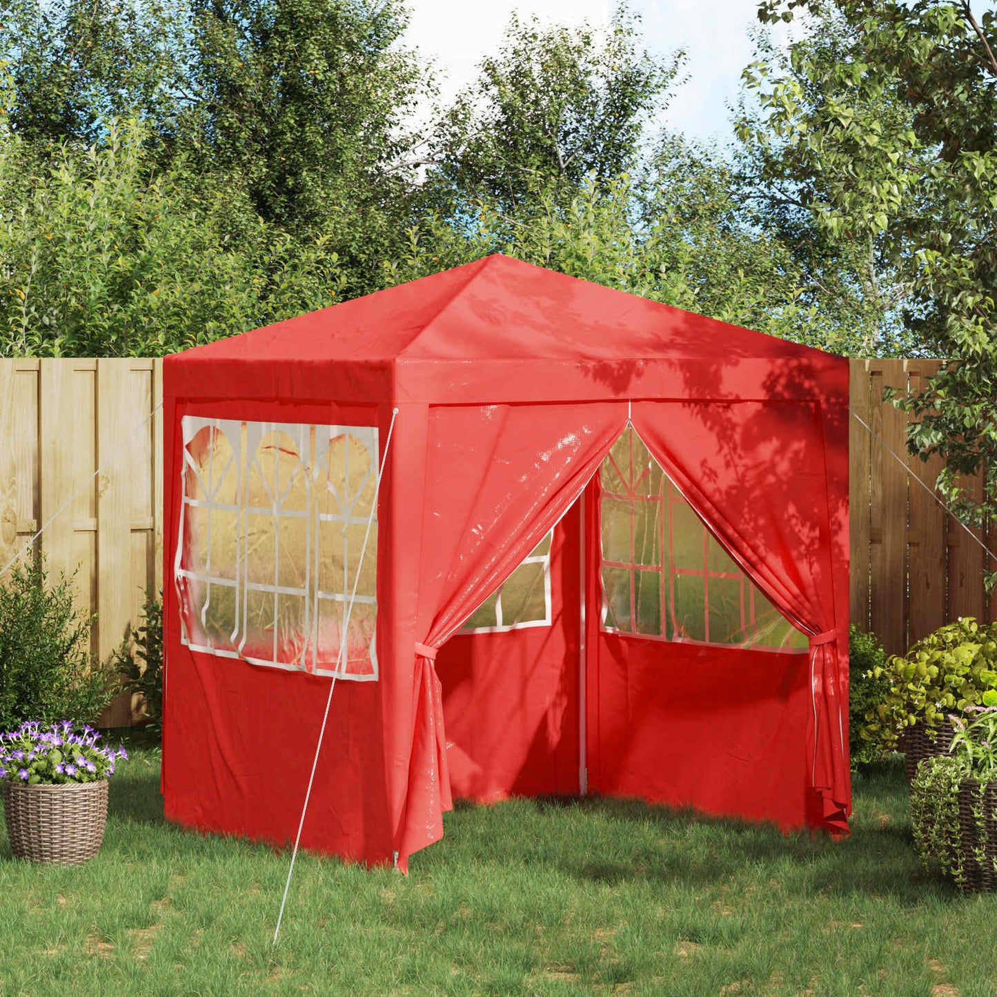 Profi-Partyzelt Mit Seitenwänden 2×2M 90 G/M²