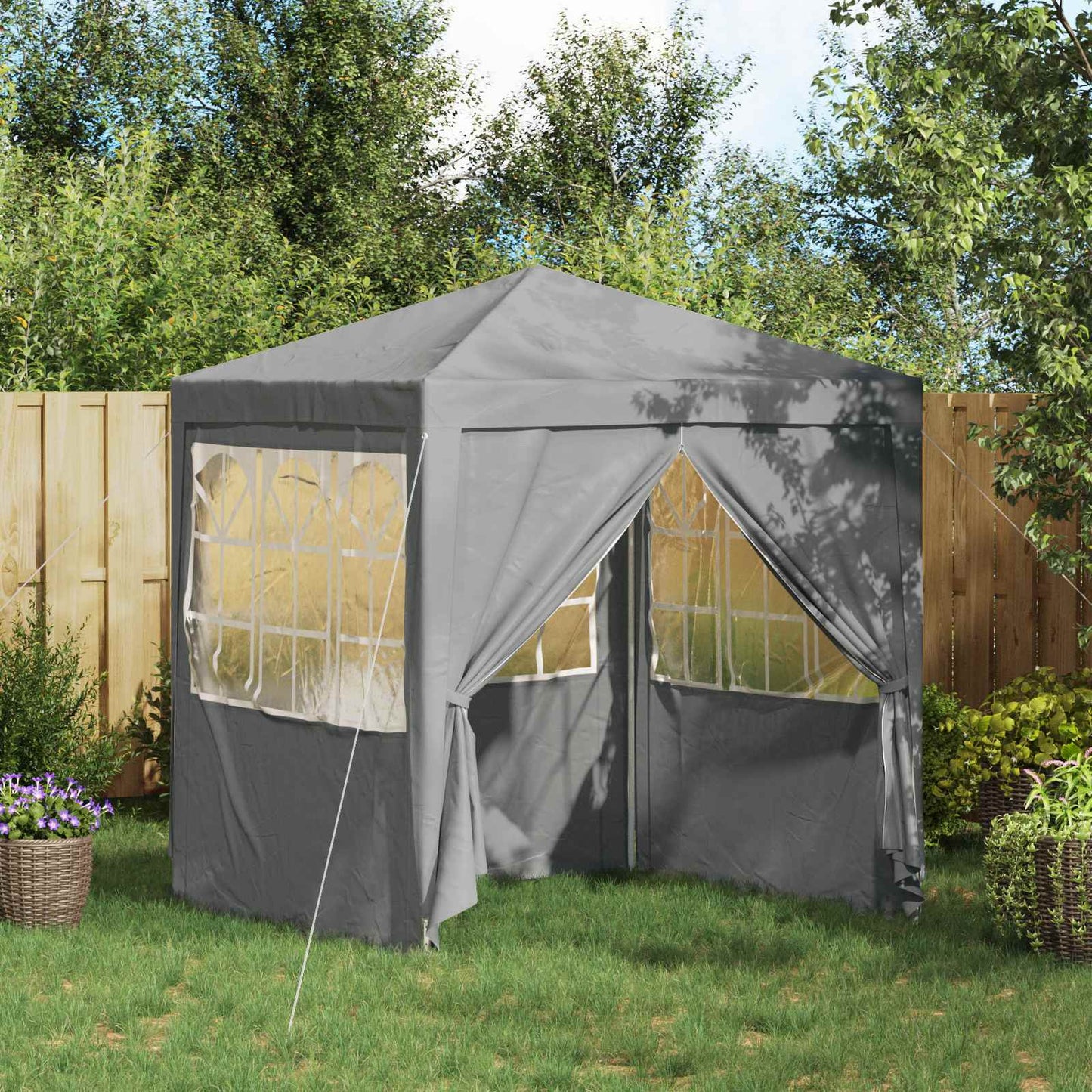 Profi-Partyzelt Mit Seitenwänden 2×2M 90 G/M²