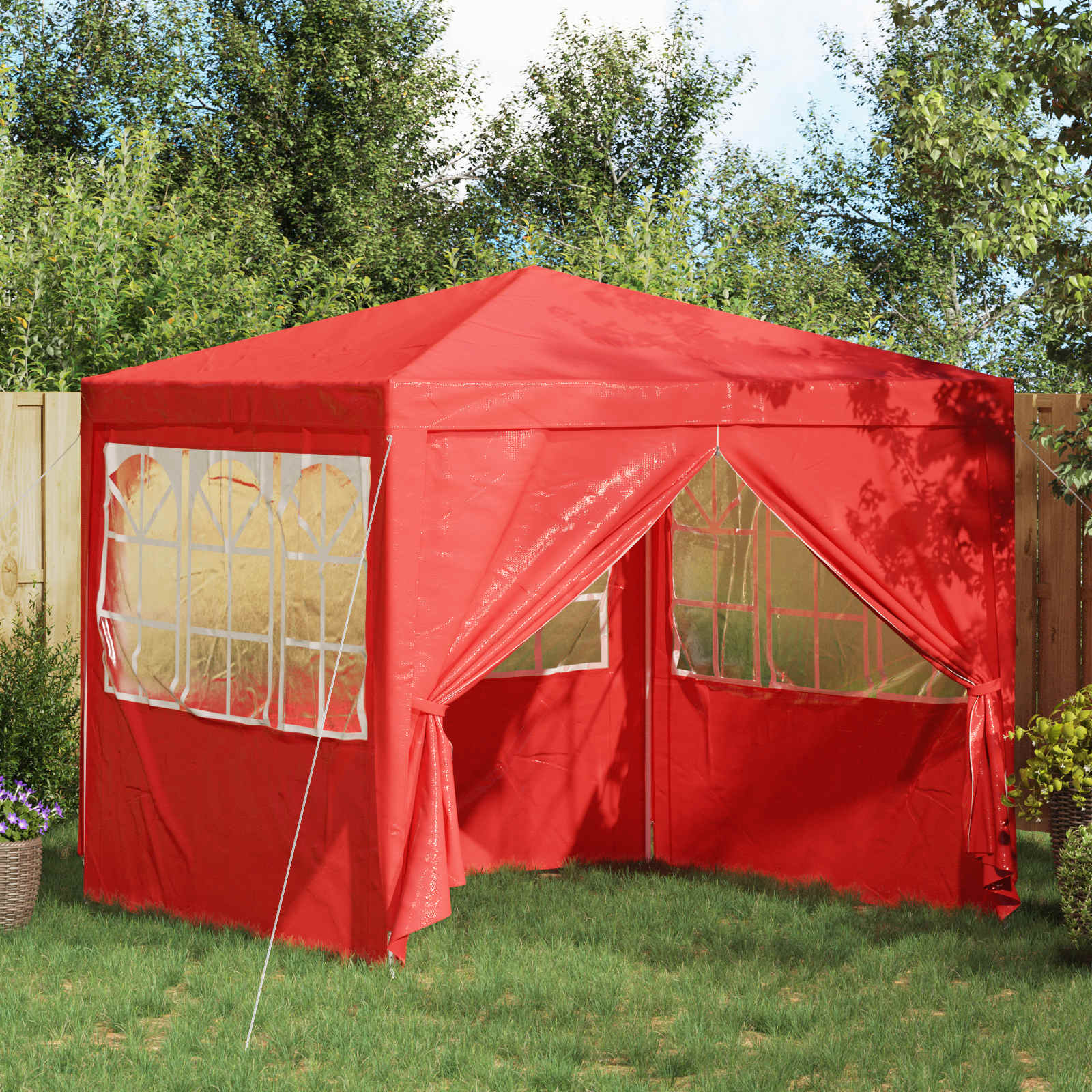 Profi-Partyzelt Mit Seitenwänden 2×2M 90 G/M²