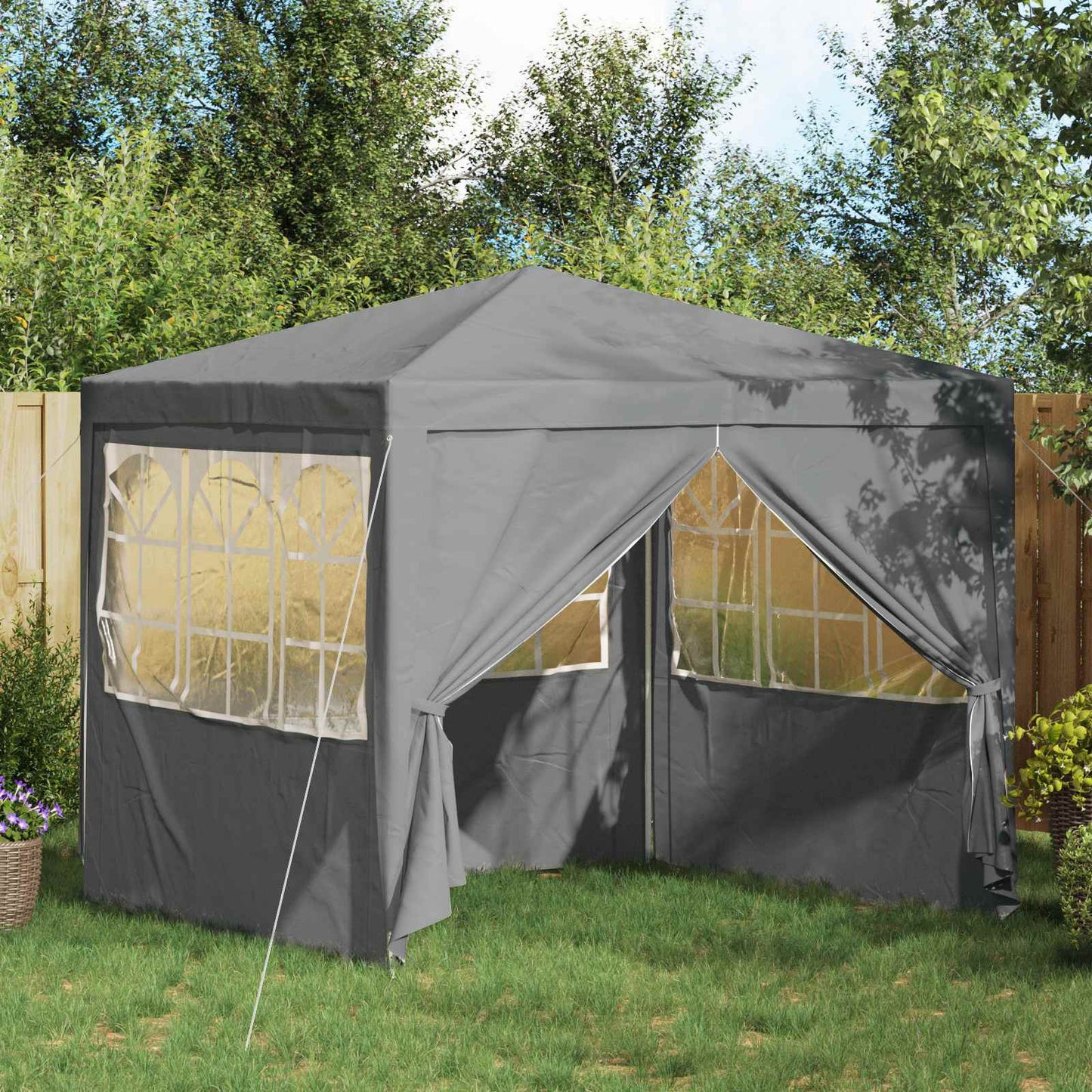 Profi-Partyzelt Mit Seitenwänden 2×2M 90 G/M²