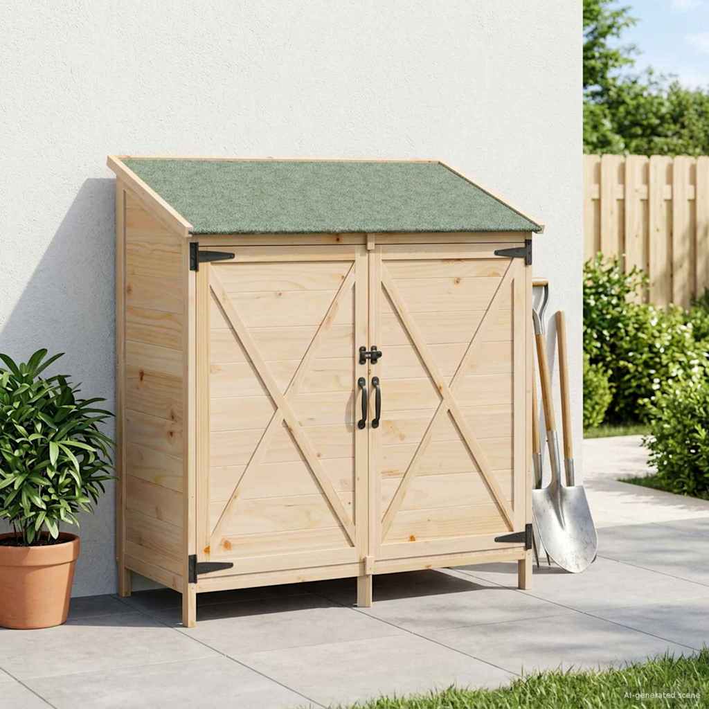 Gartenschuppen 59,5 X 56 X 113,5 Cm Massivholz Aus Fichte