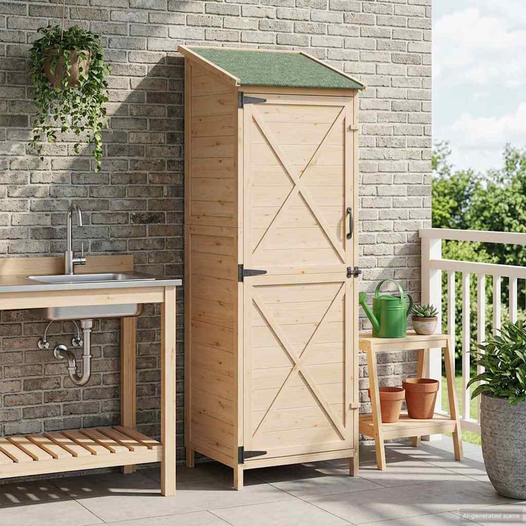 Gartenschuppen 59,5 X 56 X 113,5 Cm Massivholz Aus Fichte
