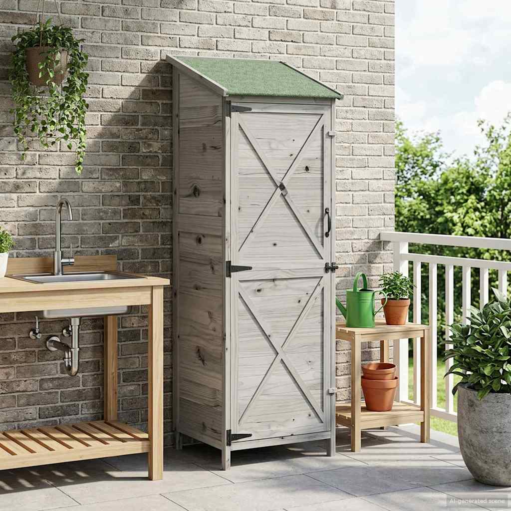 Gartenschuppen 59,5 X 56 X 113,5 Cm Massivholz Aus Fichte