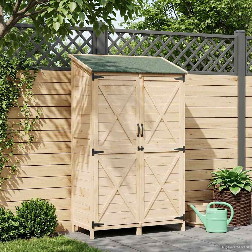 Gartenschuppen 59,5 X 56 X 113,5 Cm Massivholz Aus Fichte