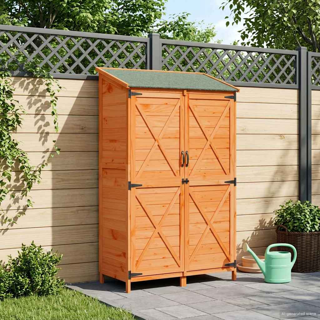 Gartenschuppen 59,5 X 56 X 113,5 Cm Massivholz Aus Fichte