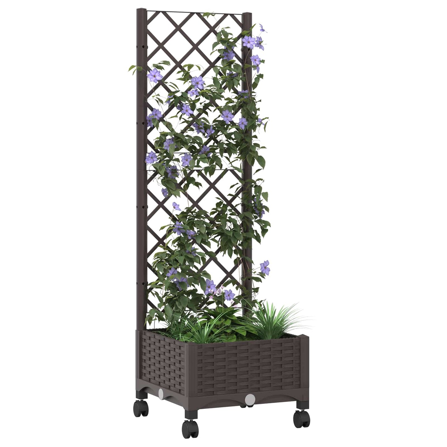 Pflanzkübel Mit Spalier Und Rädern 40 X 40 X 131,5 Cm Pp