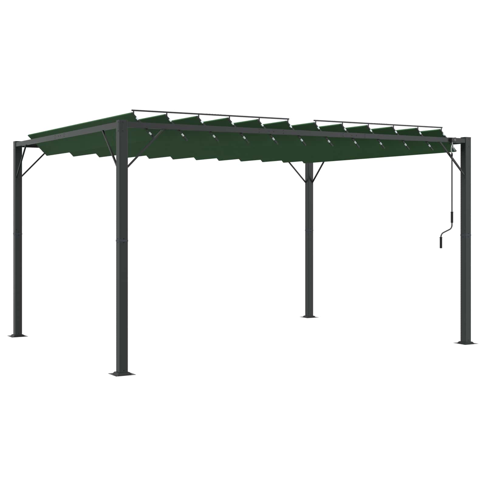 Gazebo Mit Lamellen-Dach 3 X 4 X 2,14 M